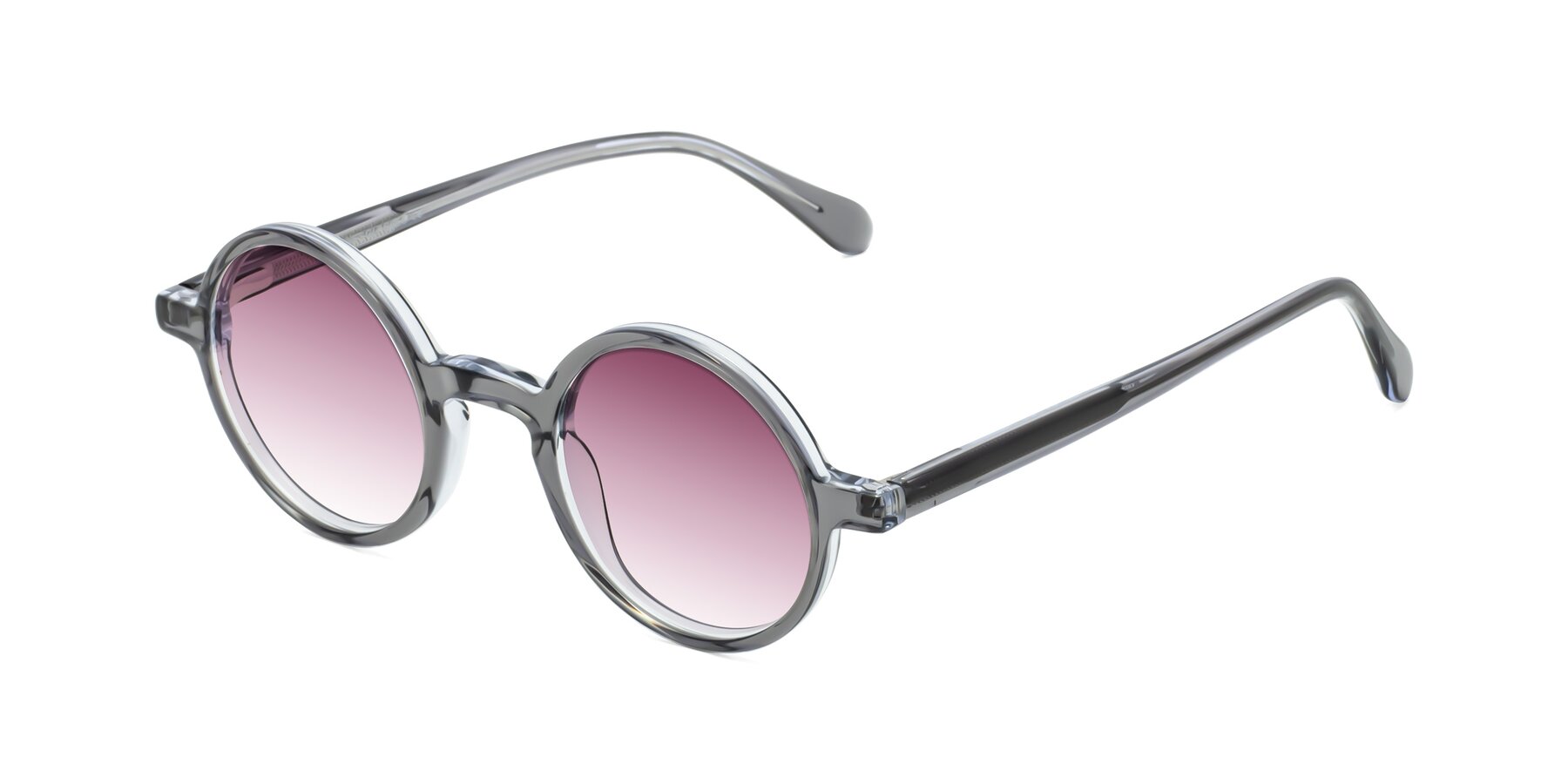 Angle of Juno in Transparent Gray with Wine Gradient Lenses