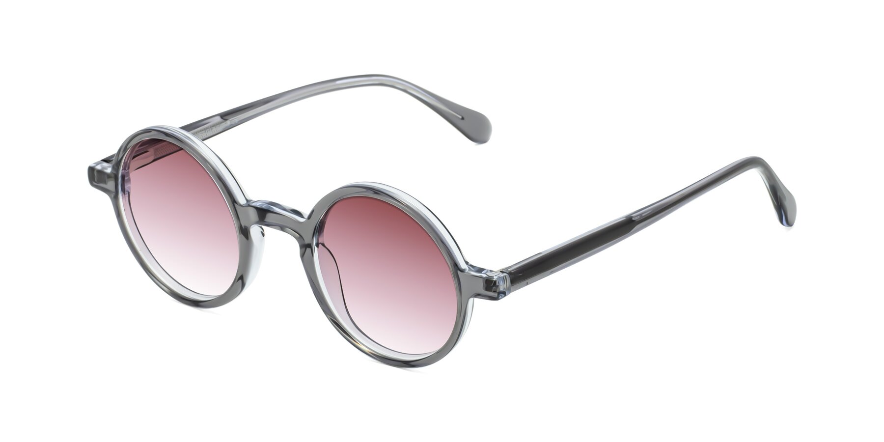 Angle of Juno in Transparent Gray with Garnet Gradient Lenses