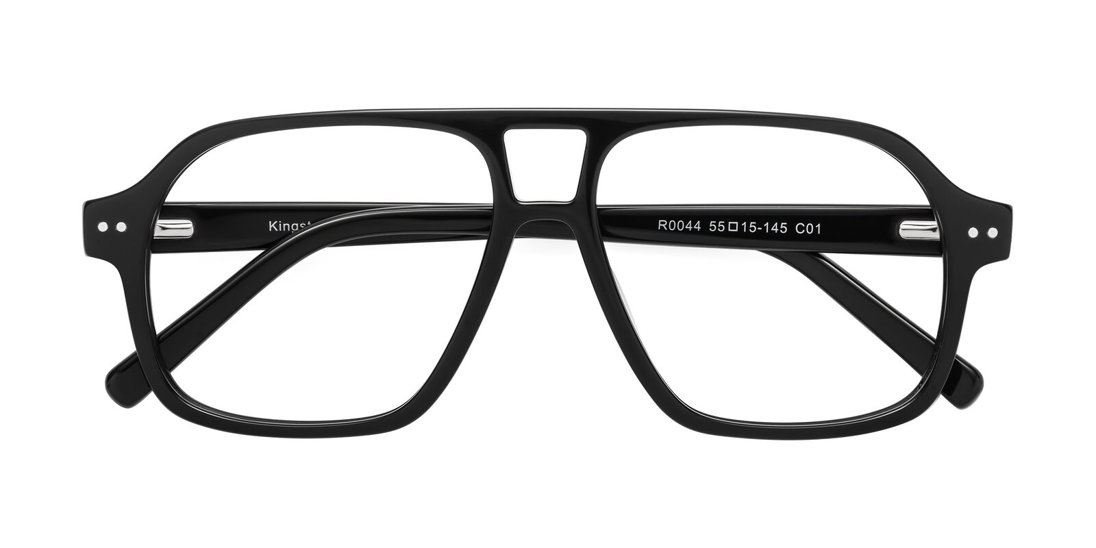 Black Grandpa Oversized Aviator Eyeglasses Kingston