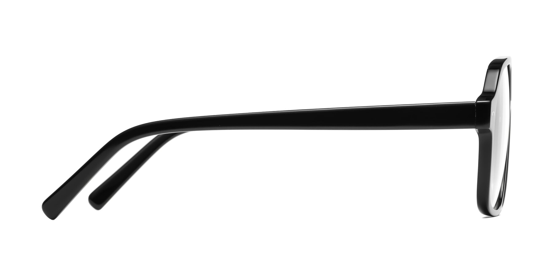 Side of Kingston in Black with Clear Eyeglass Lenses