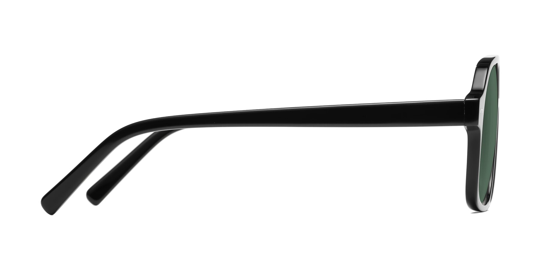 Side of Kingston in Black with Green Polarized Lenses