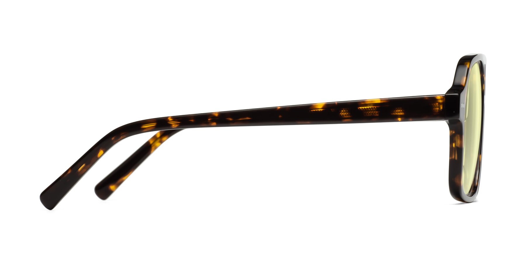 Side of Kingston in Tortoise with Light Yellow Tinted Lenses