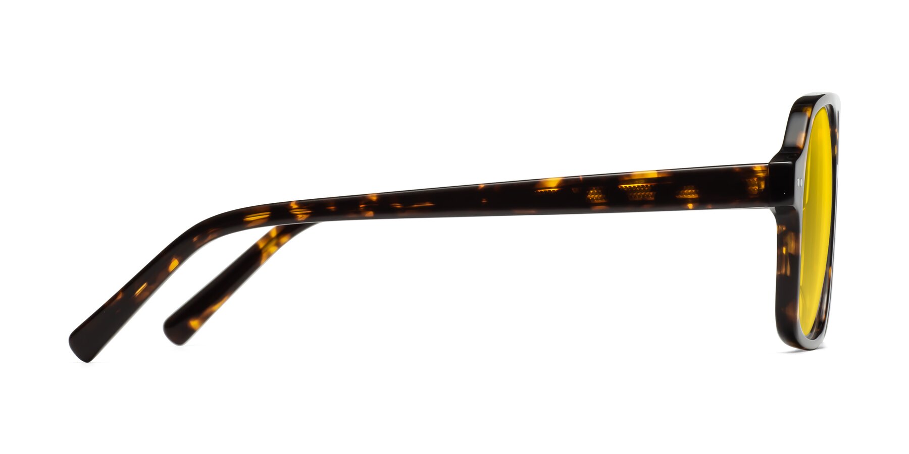 Side of Kingston in Tortoise with Yellow Tinted Lenses