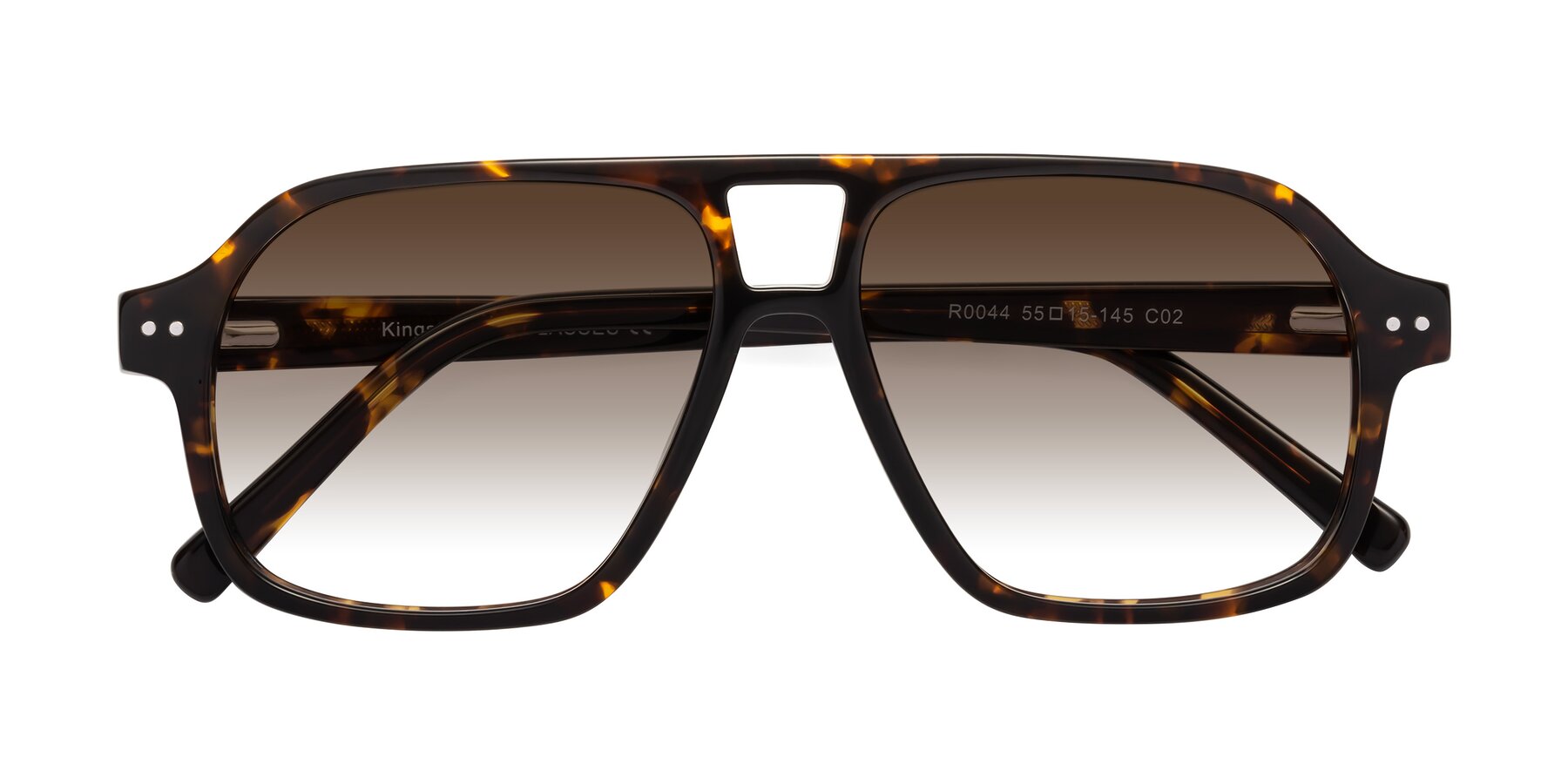 Folded Front of Kingston in Tortoise with Brown Gradient Lenses