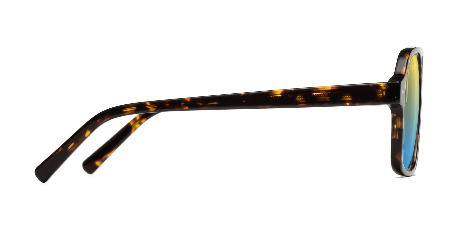 Side of Kingston in Tortoise with Yellow / Blue Gradient Lenses