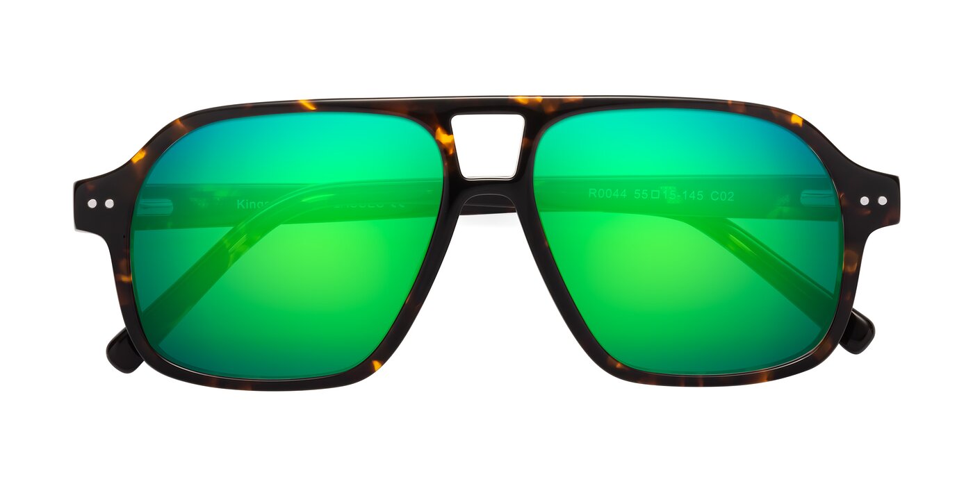 Kingston - Tortoise Flash Mirrored Sunglasses
