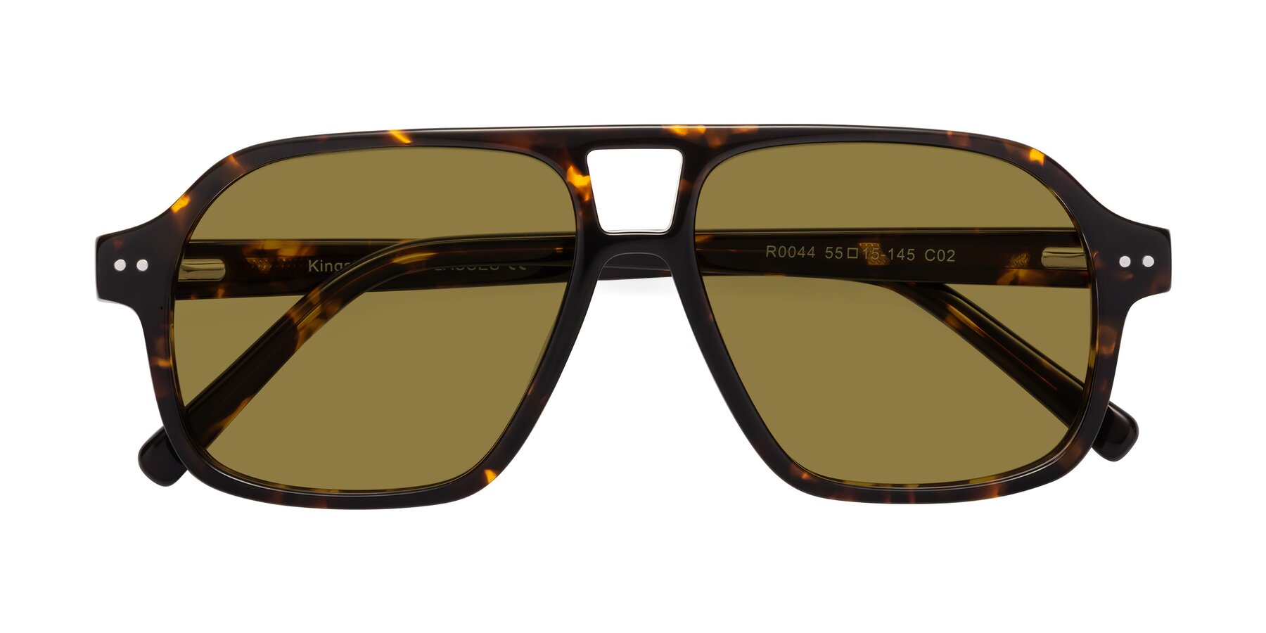 Tortoise Grandpa Oversized Aviator Polarized Sunglasses with Brown Sunwear Lenses - Kingston