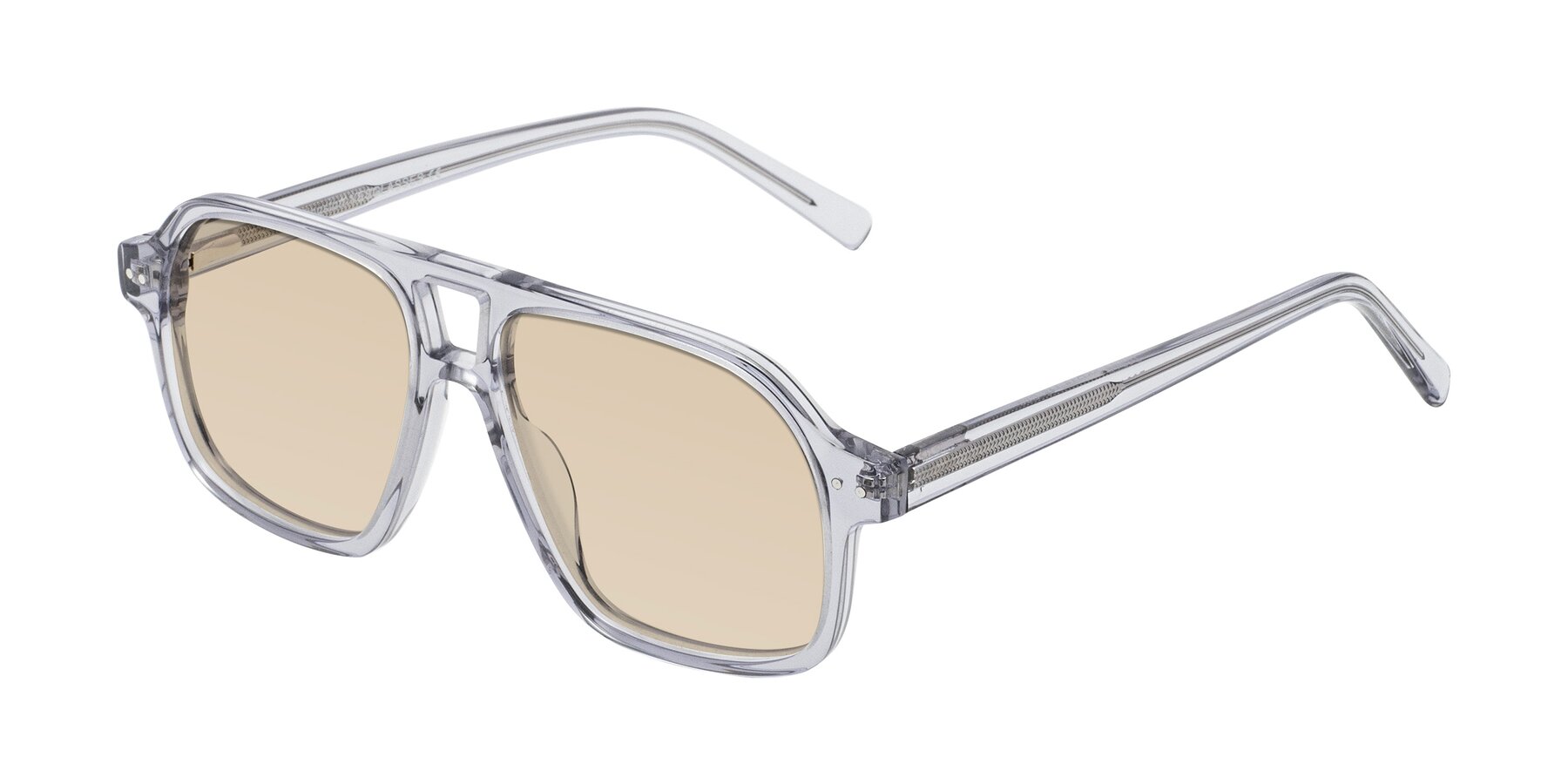 Angle of Kingston in Transparent Gray with Light Brown Tinted Lenses