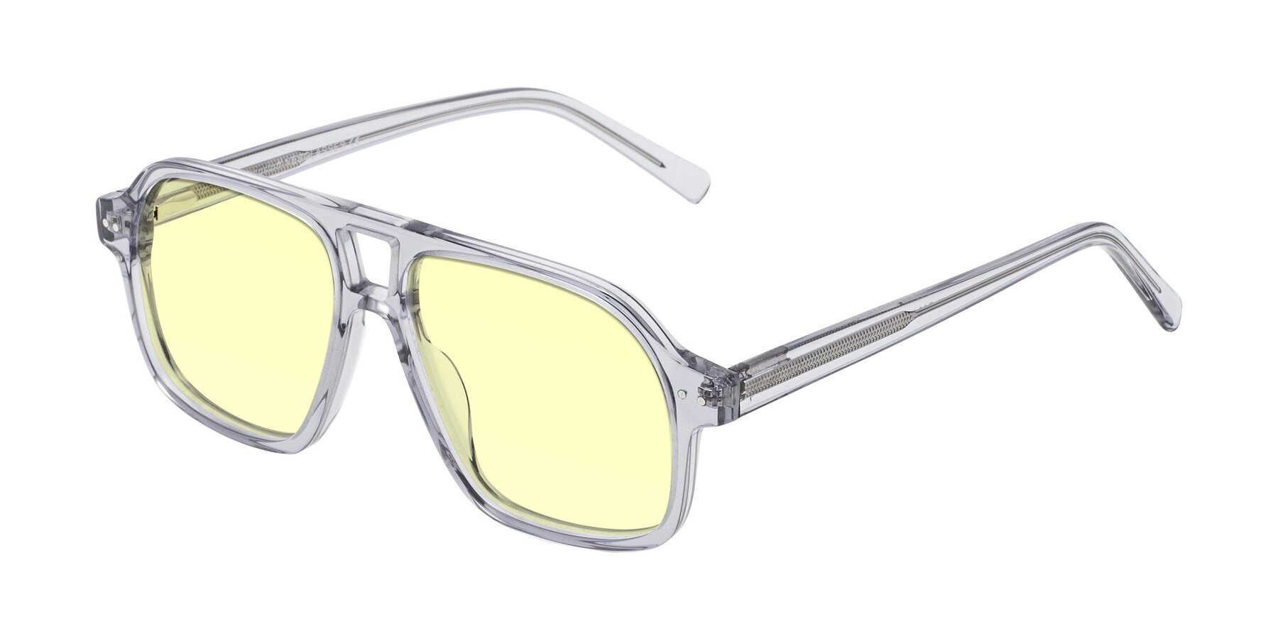 Angle of Kingston in Transparent Gray with Light Yellow Tinted Lenses