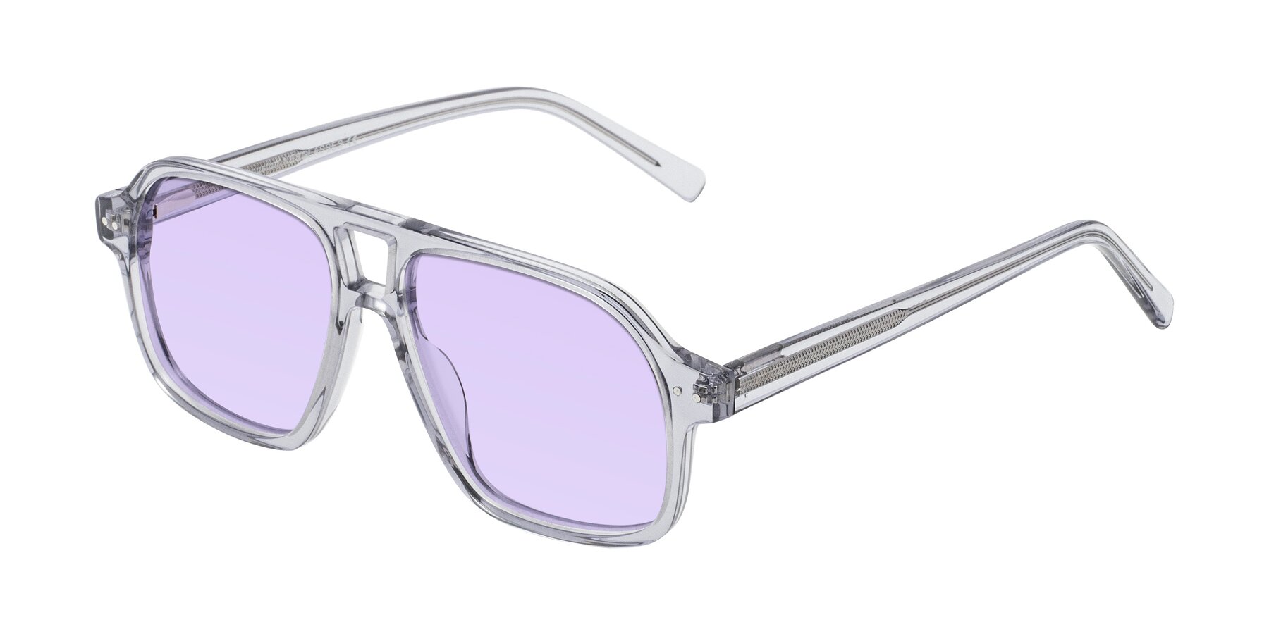Angle of Kingston in Transparent Gray with Light Purple Tinted Lenses