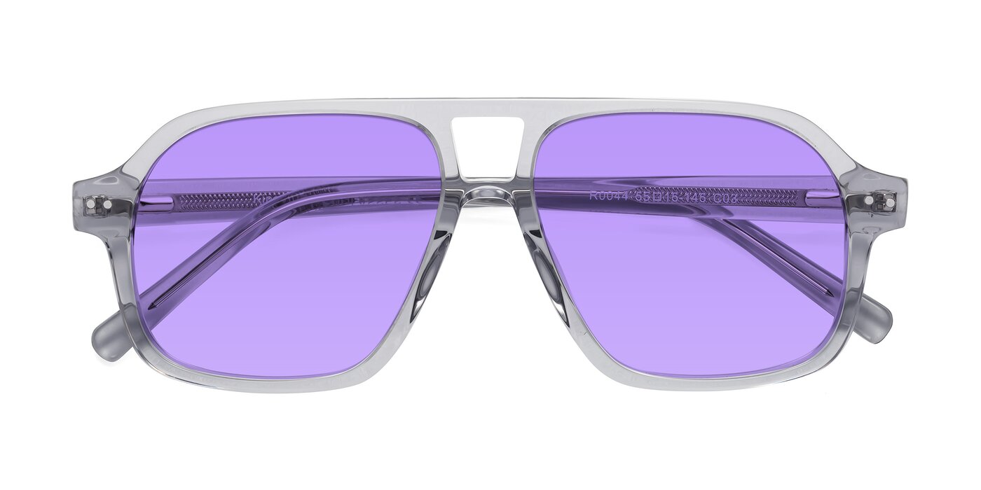 Kingston - Transparent Gray Tinted Sunglasses