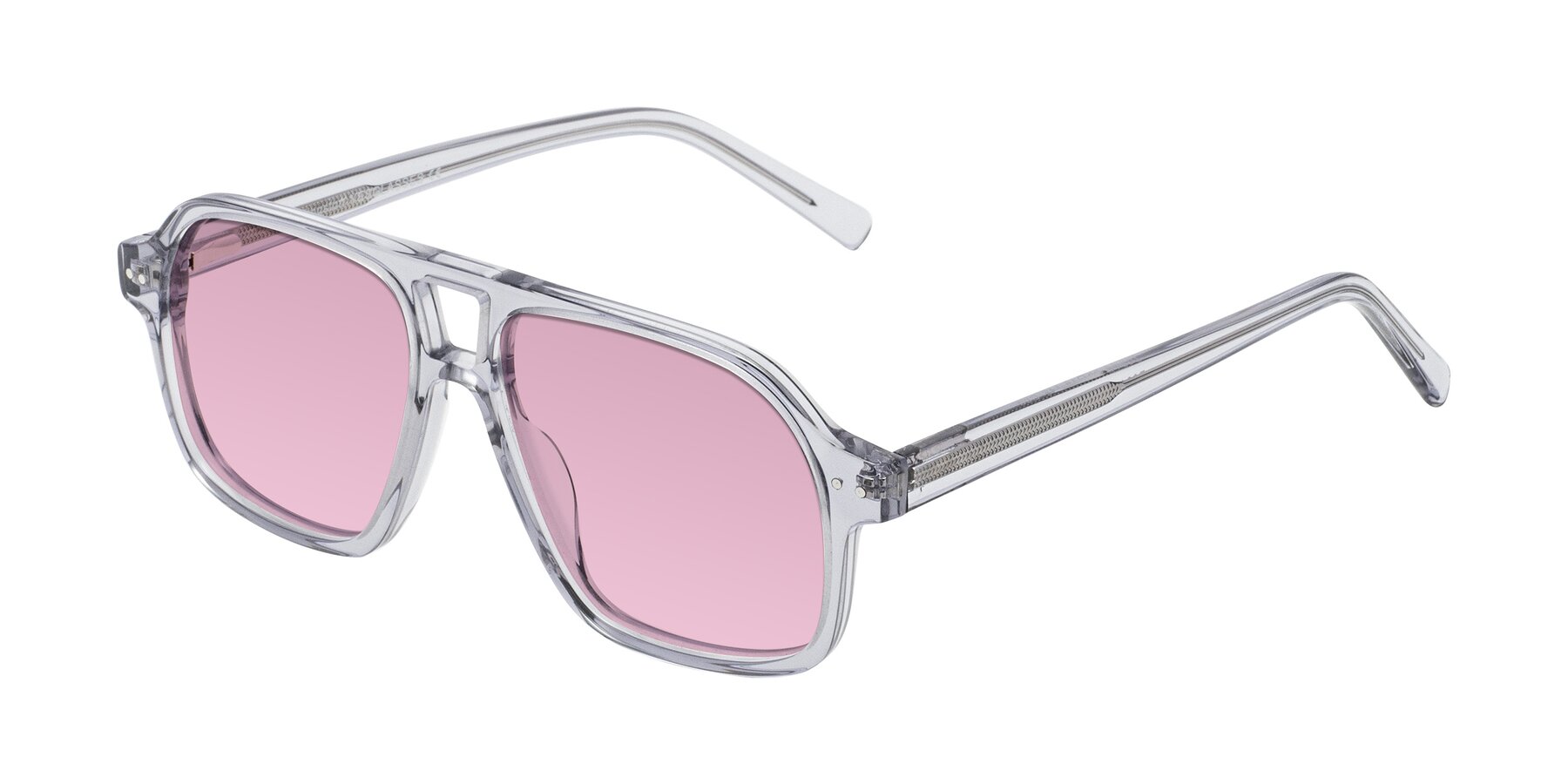 Angle of Kingston in Transparent Gray with Light Wine Tinted Lenses