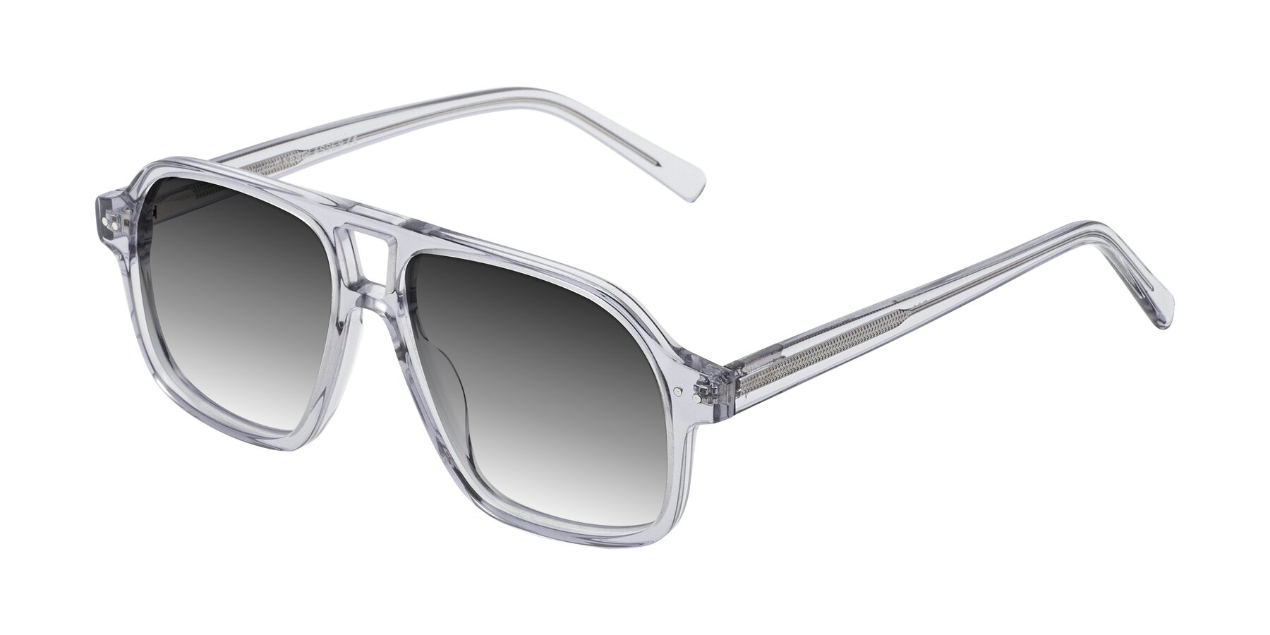 Angle of Kingston in Transparent Gray with Gray Gradient Lenses