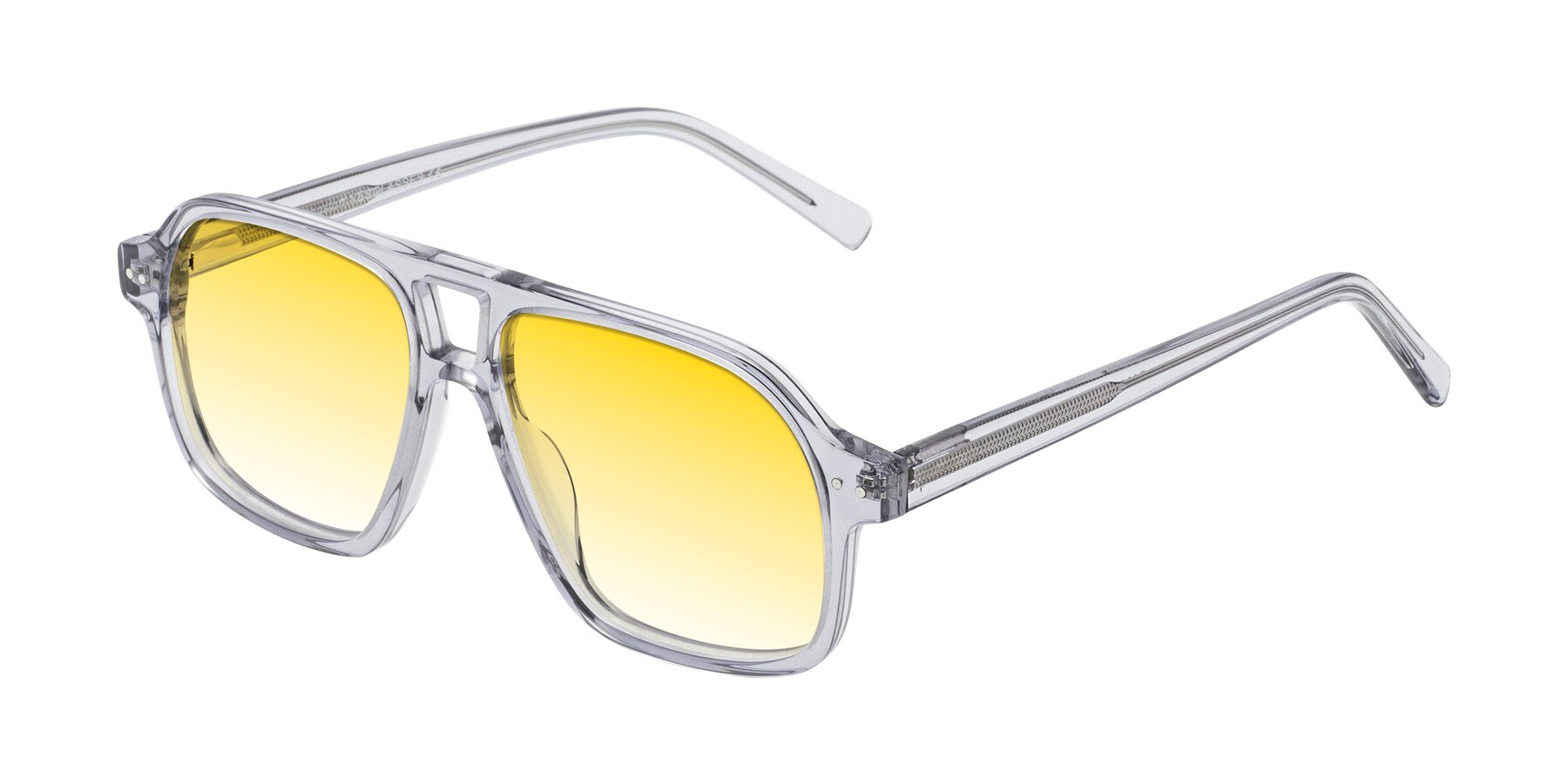 Angle of Kingston in Transparent Gray with Yellow Gradient Lenses