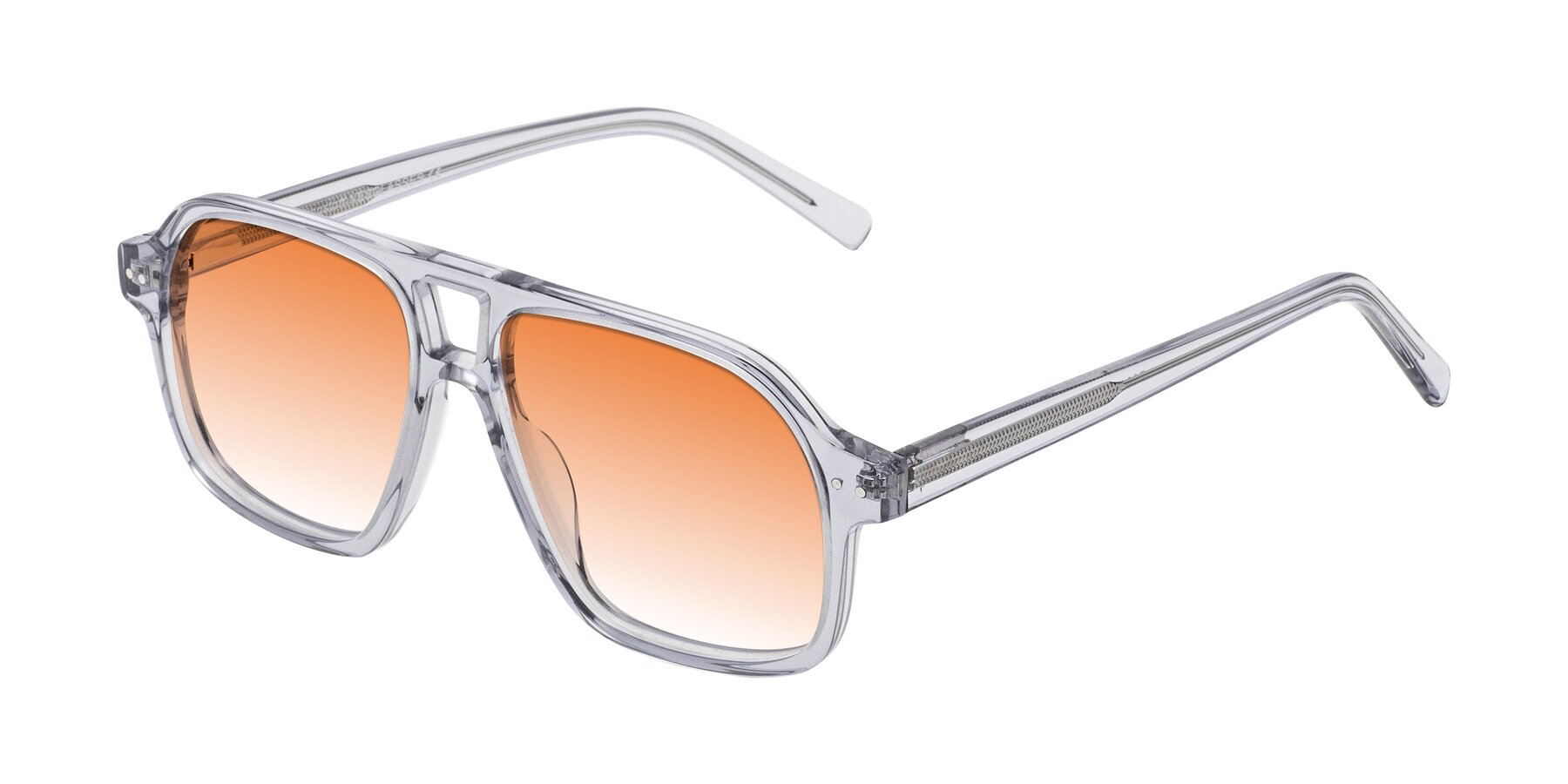Angle of Kingston in Transparent Gray with Orange Gradient Lenses