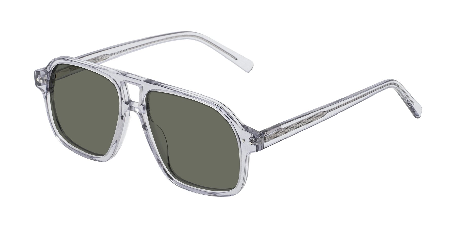 Angle of Kingston in Transparent Gray with Gray Polarized Lenses