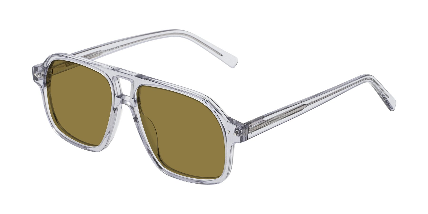 Angle of Kingston in Transparent Gray with Brown Polarized Lenses