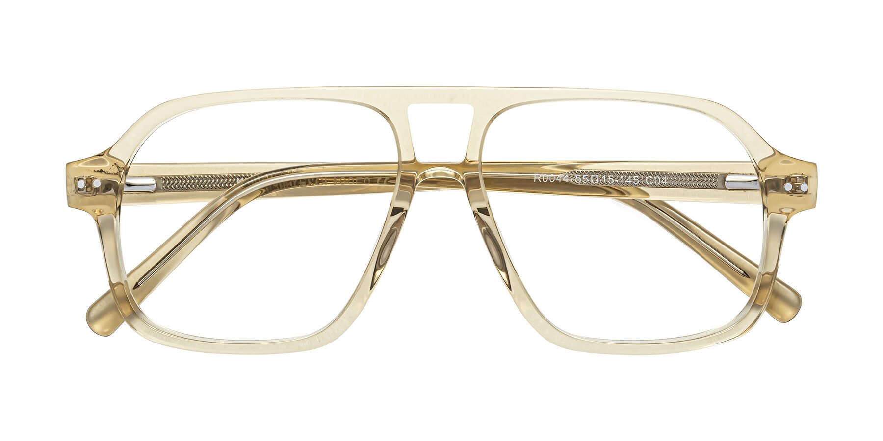 Folded Front of Kingston in Amber with Clear Blue Light Blocking Lenses