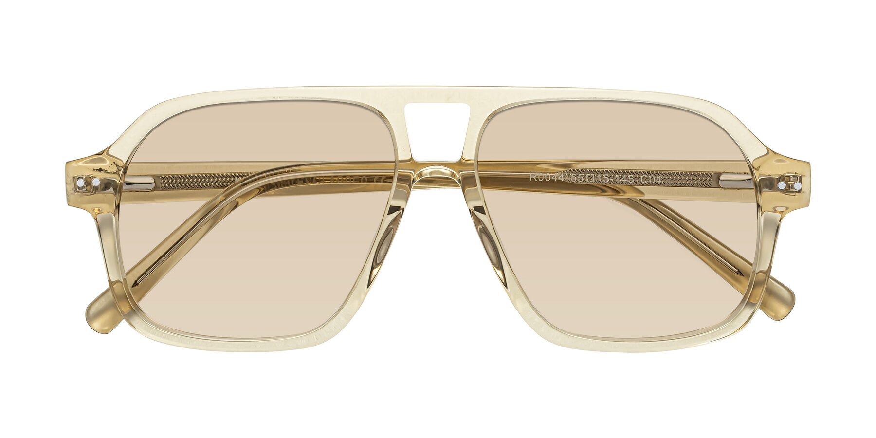 Folded Front of Kingston in Amber with Light Brown Tinted Lenses