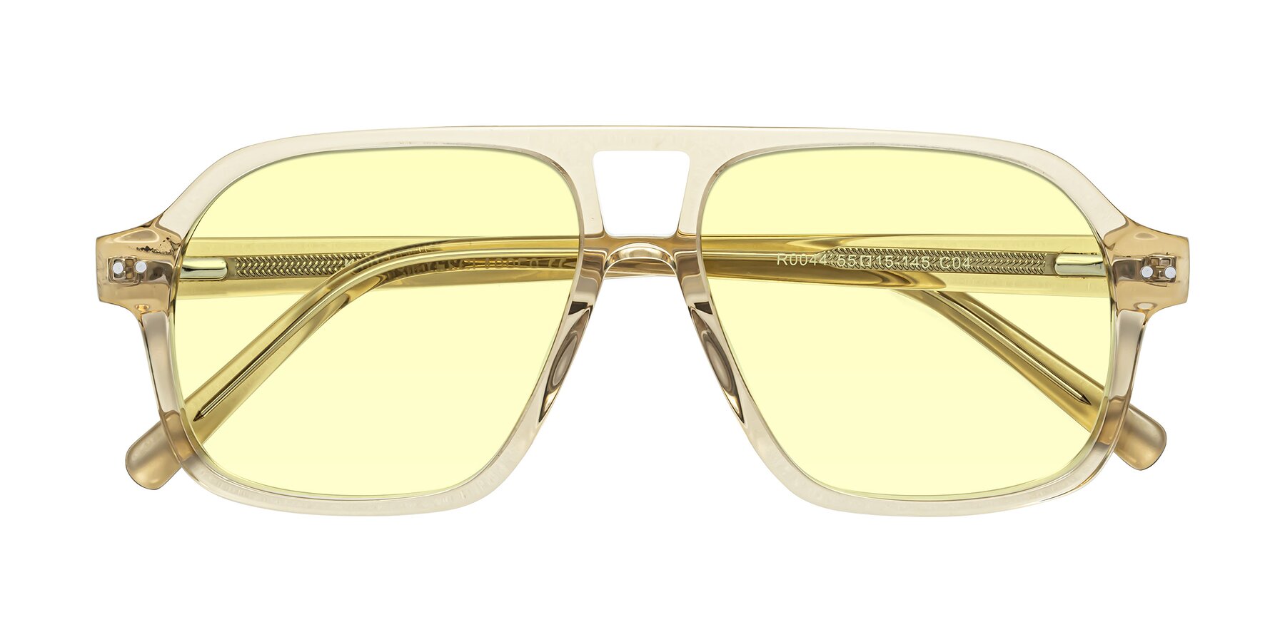 Folded Front of Kingston in Amber with Light Yellow Tinted Lenses