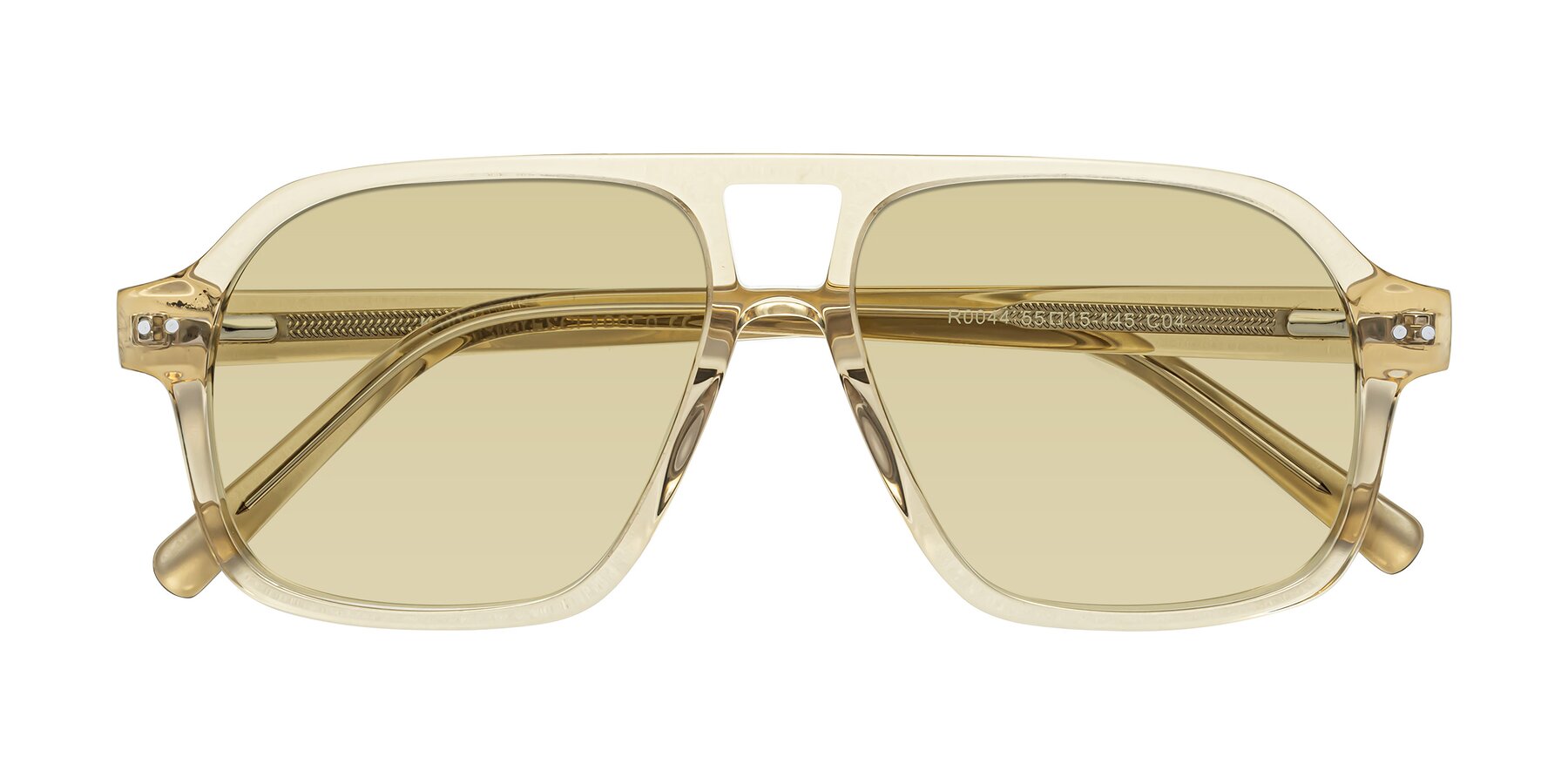 Folded Front of Kingston in Amber with Light Champagne Tinted Lenses