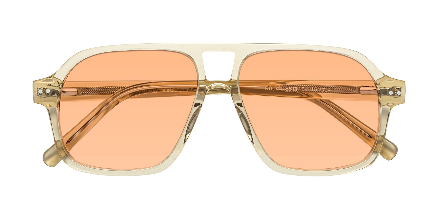 Folded Front of Kingston in Amber with Light Orange Tinted Lenses