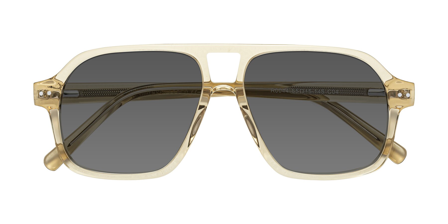 Folded Front of Kingston in Amber with Medium Gray Tinted Lenses