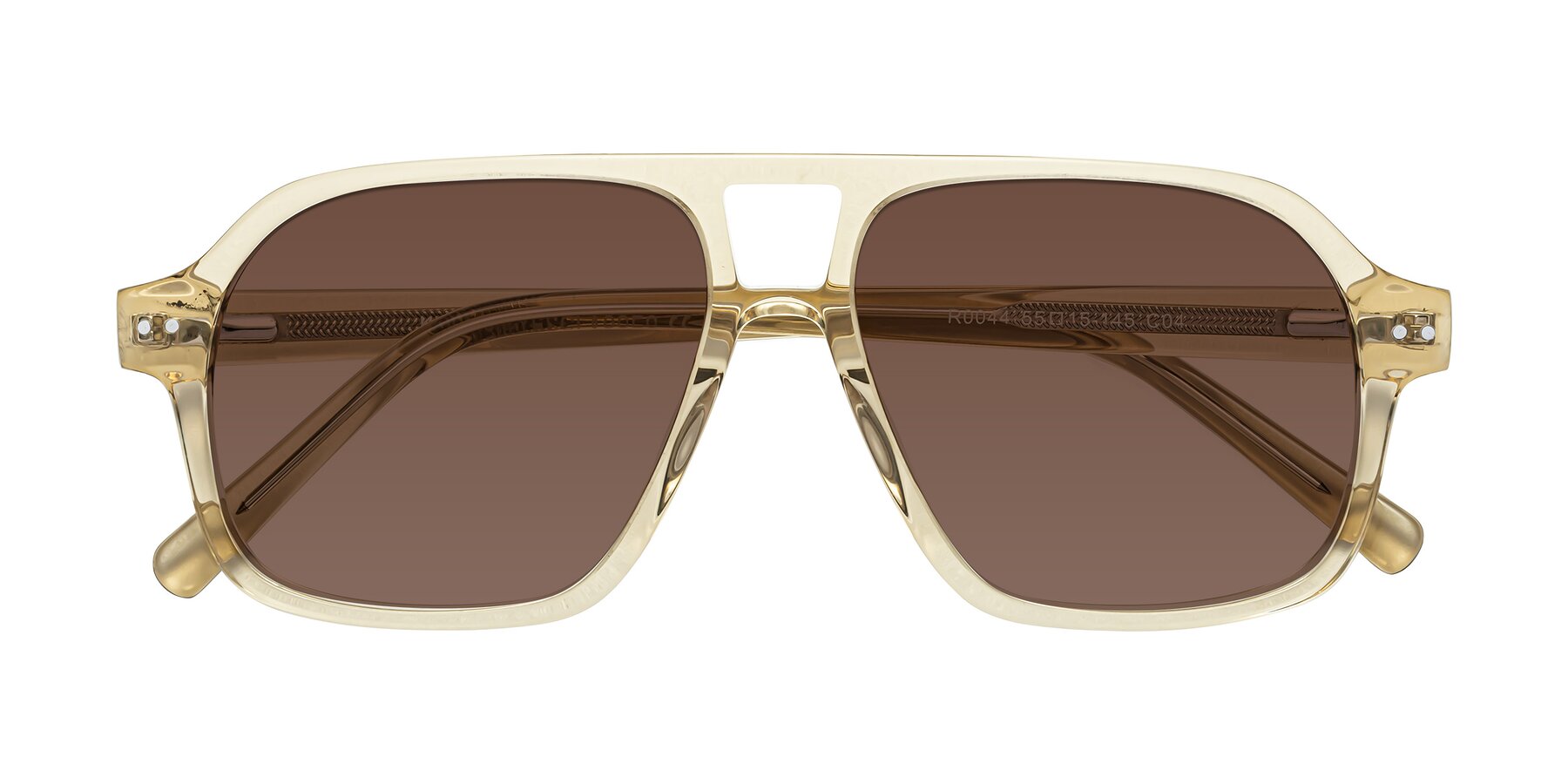 Folded Front of Kingston in Amber with Brown Tinted Lenses