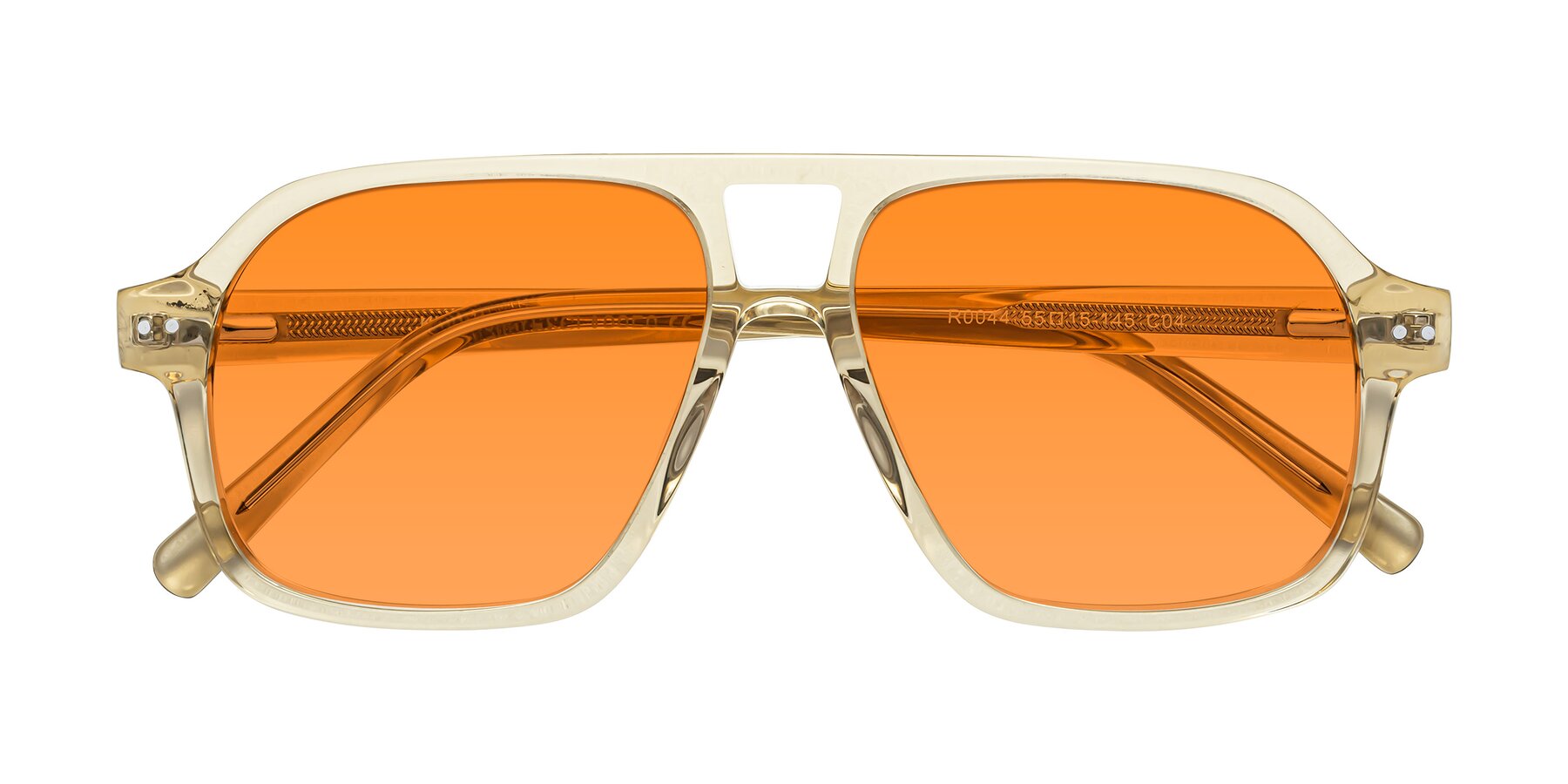 Folded Front of Kingston in Amber with Orange Tinted Lenses