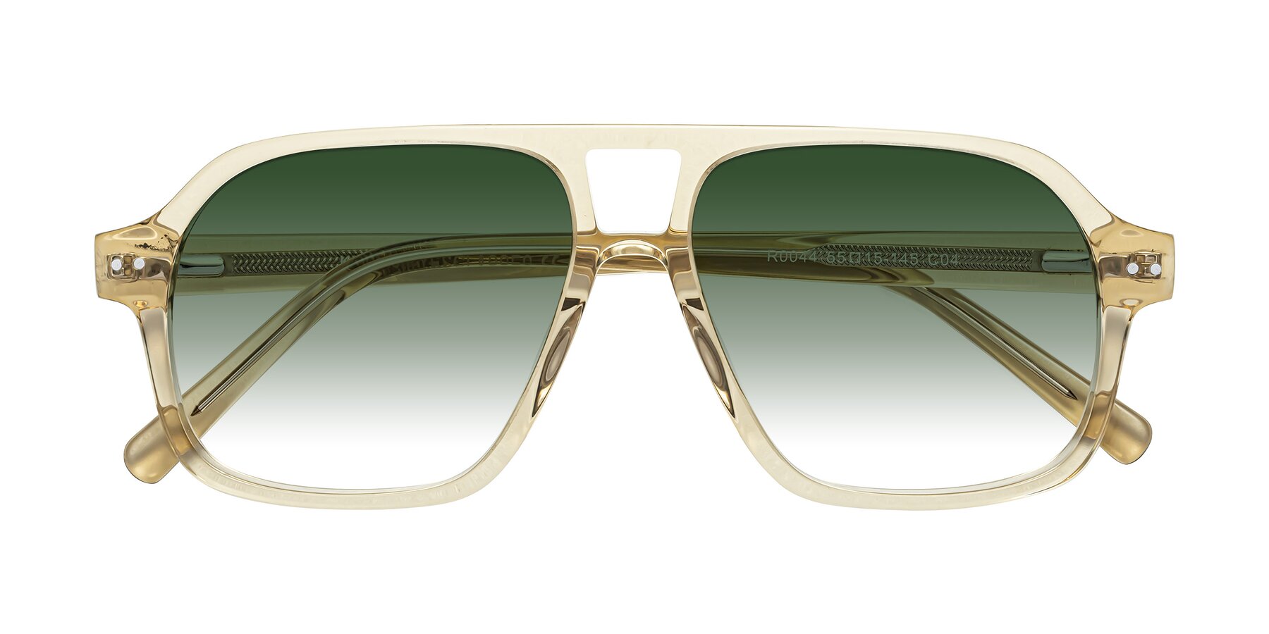 Folded Front of Kingston in Amber with Green Gradient Lenses