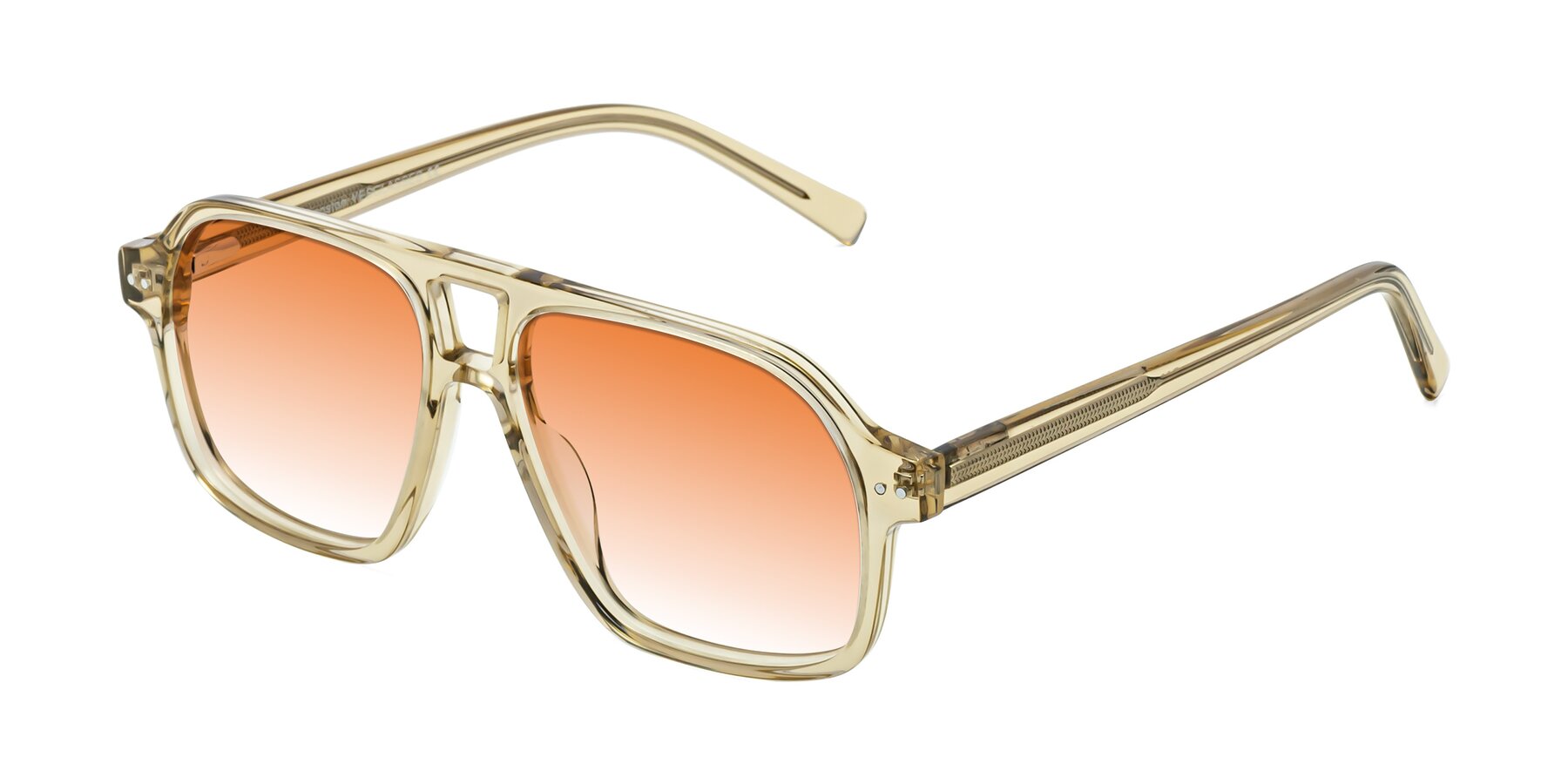 Angle of Kingston in Amber with Orange Gradient Lenses