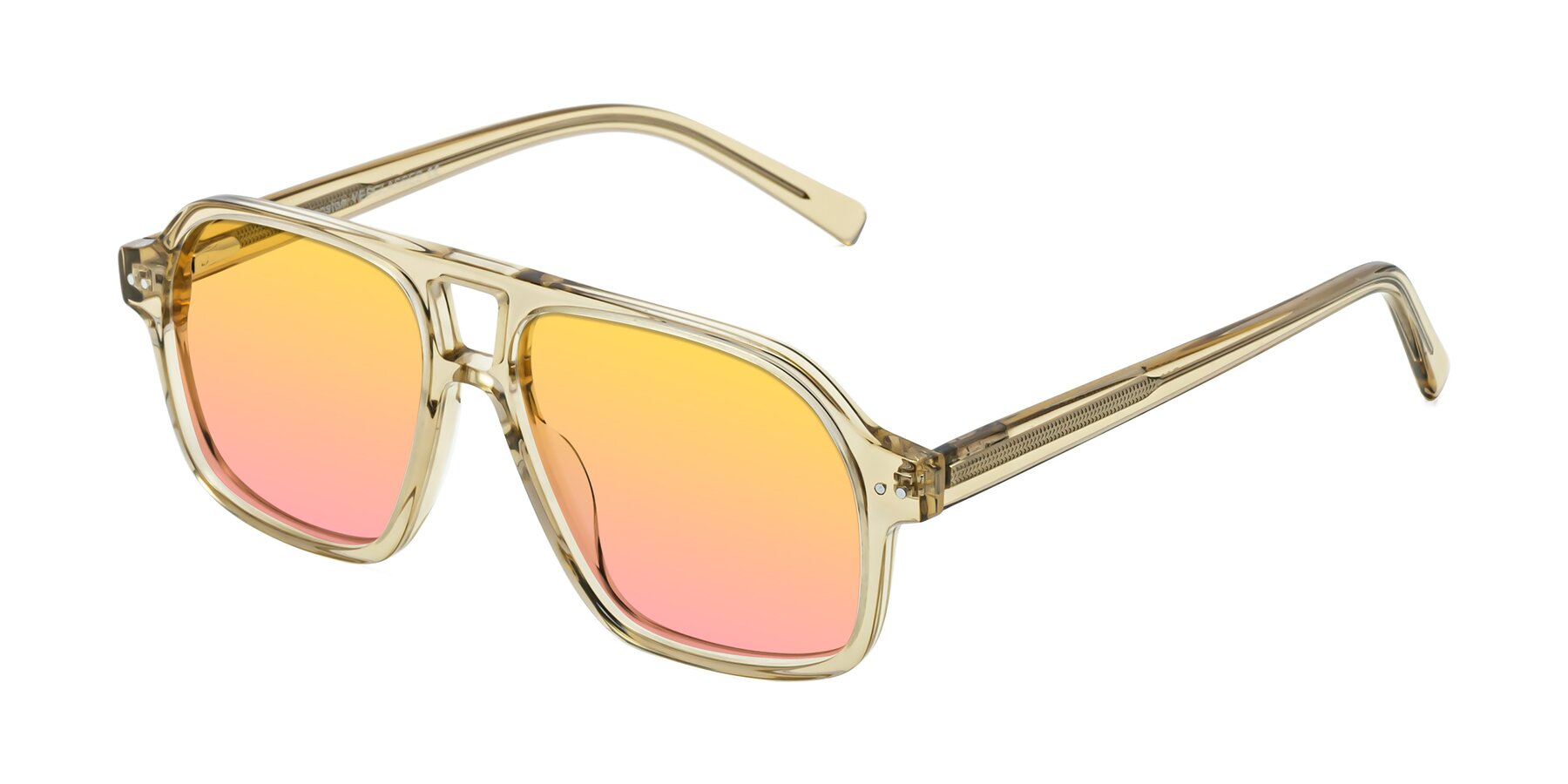Angle of Kingston in Amber with Yellow / Pink Gradient Lenses