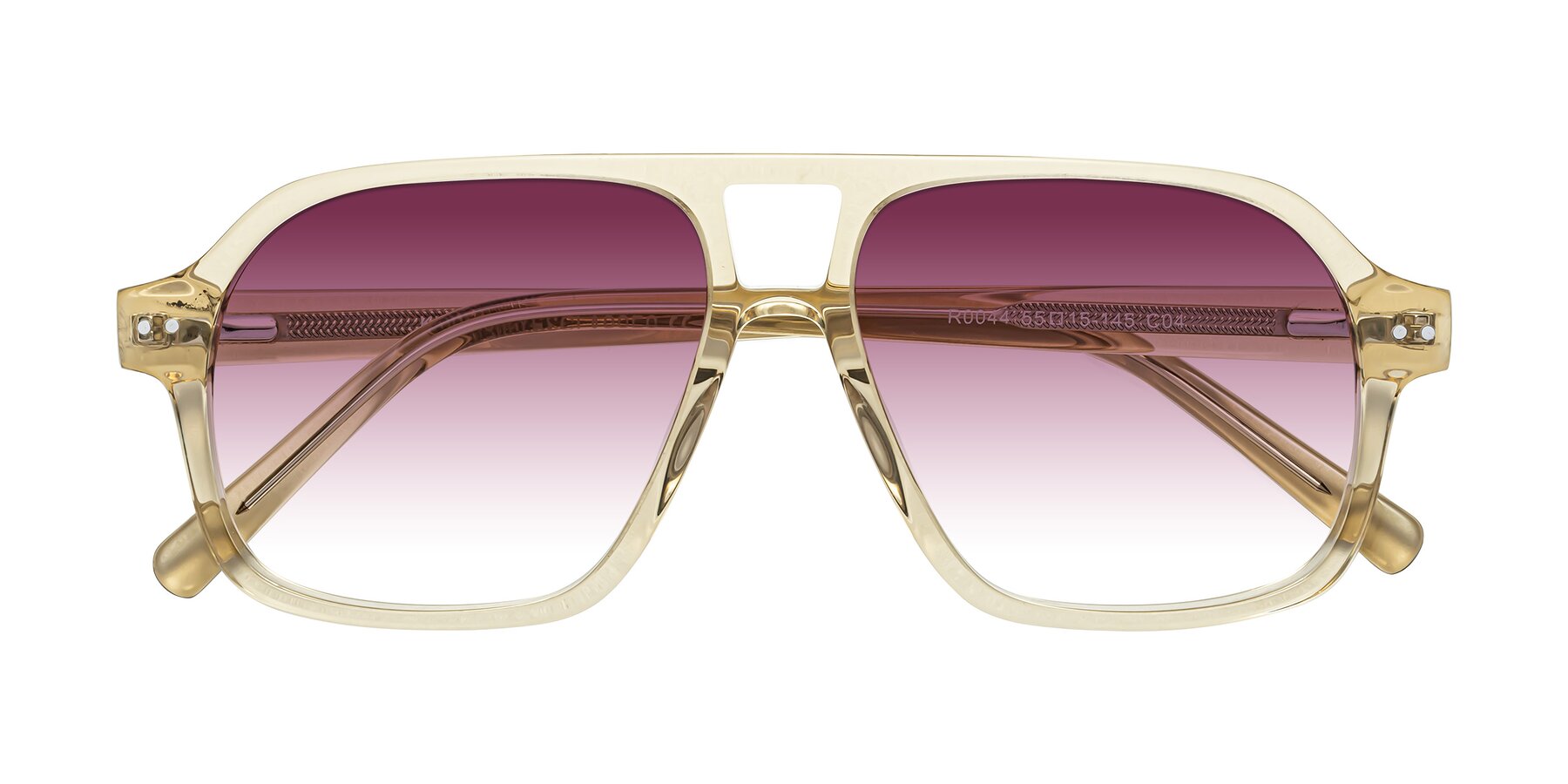 Folded Front of Kingston in Amber with Wine Gradient Lenses