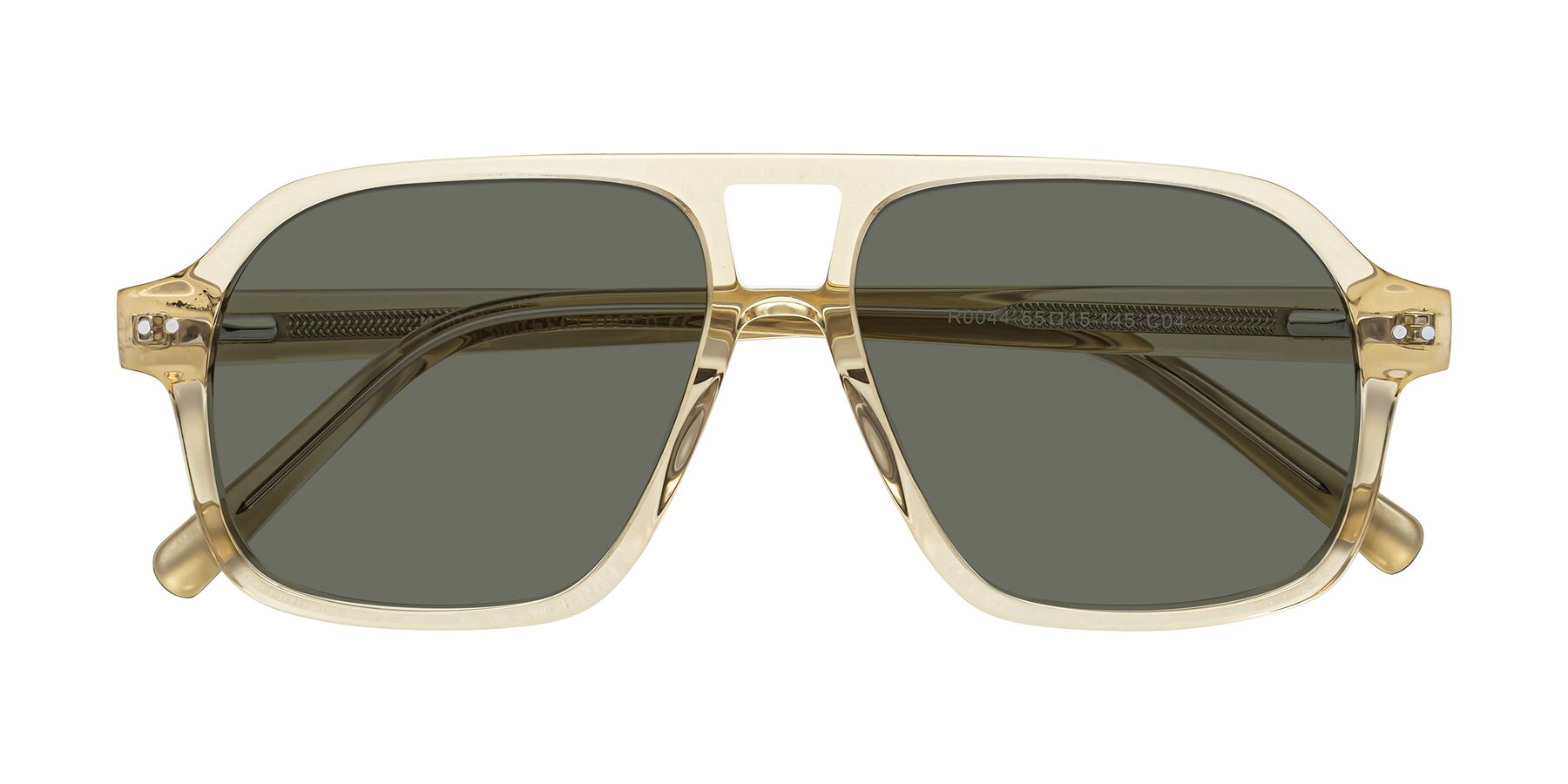 Folded Front of Kingston in Amber with Gray Polarized Lenses