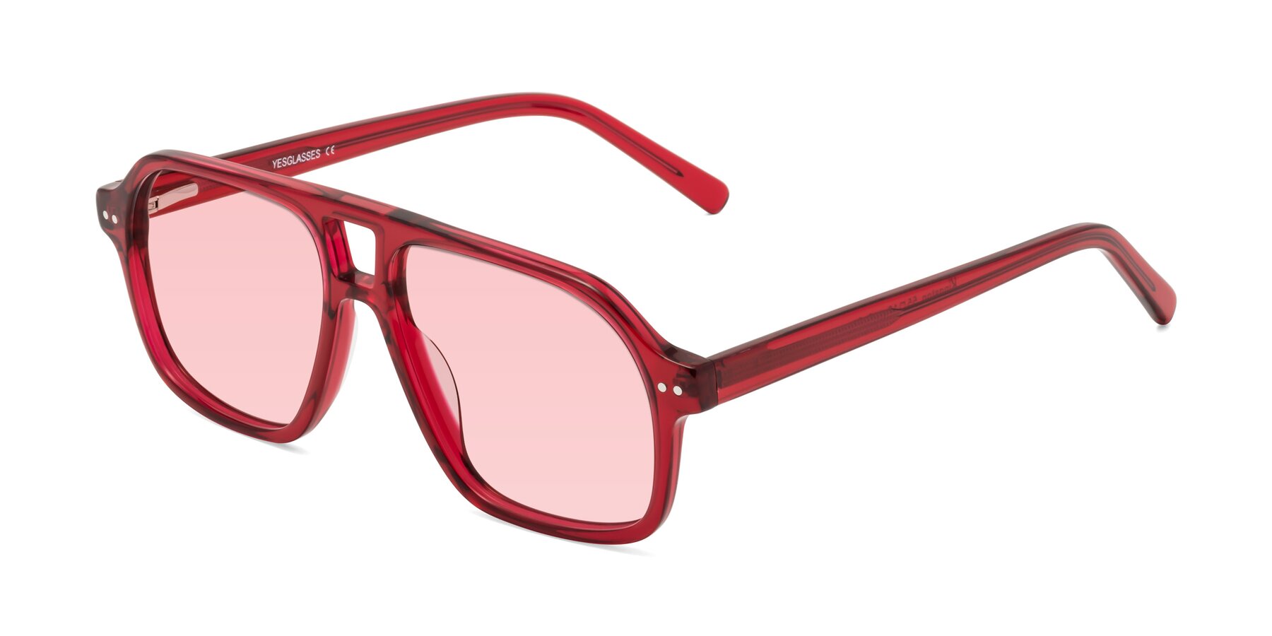 Angle of Kingston in Wine with Light Garnet Tinted Lenses