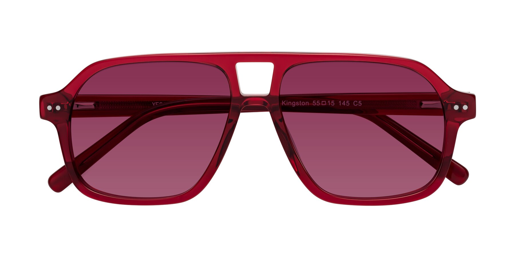 Folded Front of Kingston in Wine with Wine Tinted Lenses