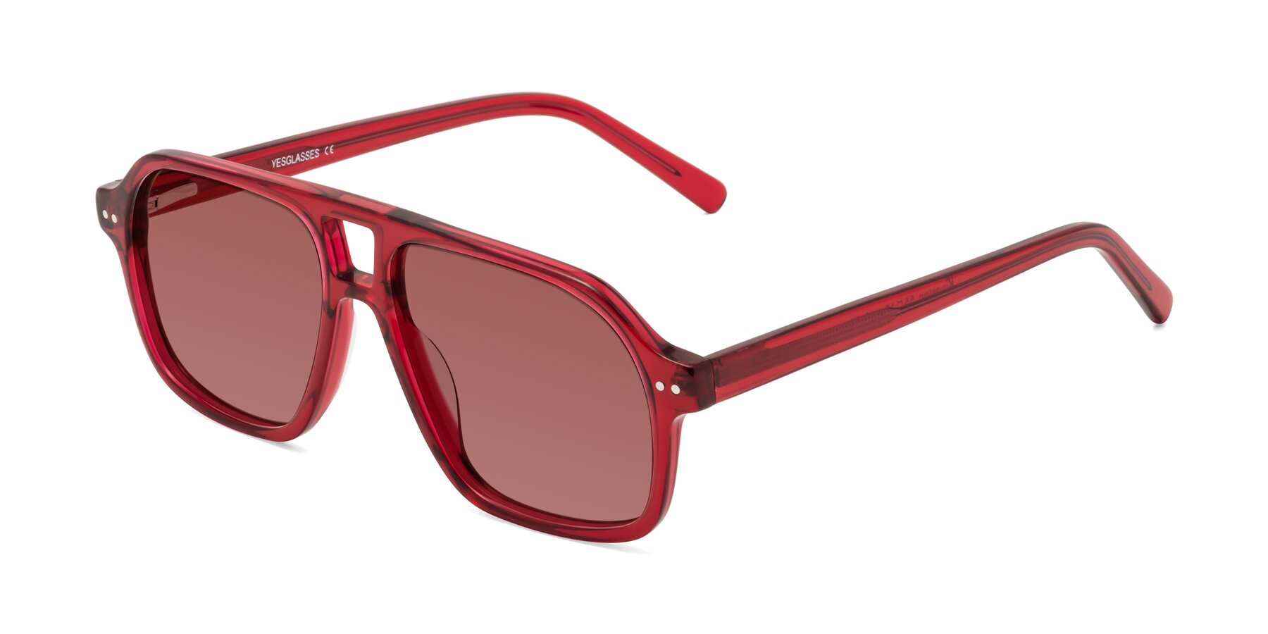 Angle of Kingston in Wine with Garnet Tinted Lenses