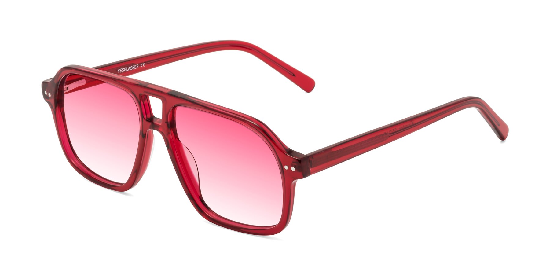 Angle of Kingston in Wine with Pink Gradient Lenses