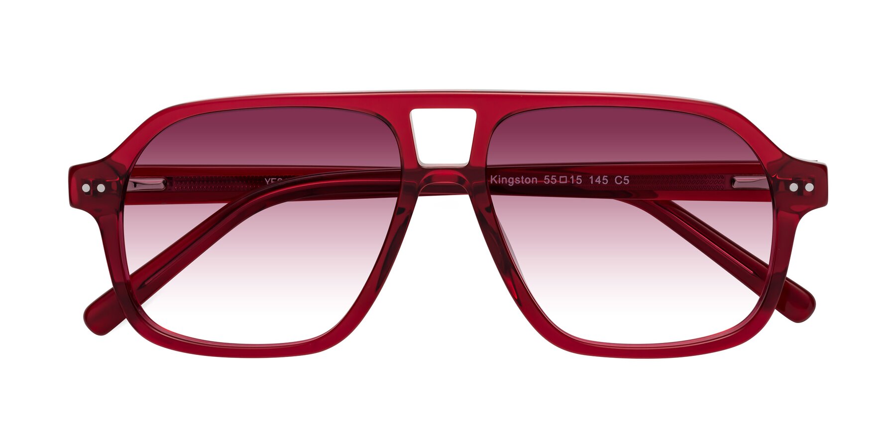 Folded Front of Kingston in Wine with Wine Gradient Lenses