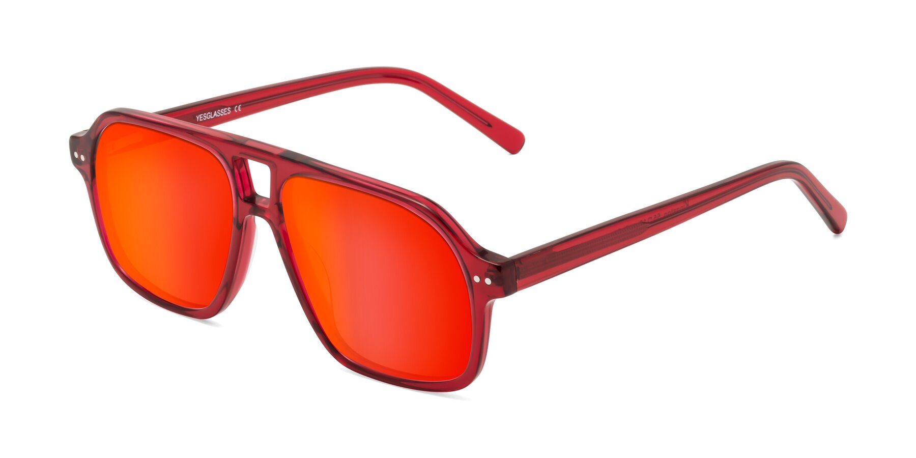 Angle of Kingston in Wine with Red Gold Mirrored Lenses