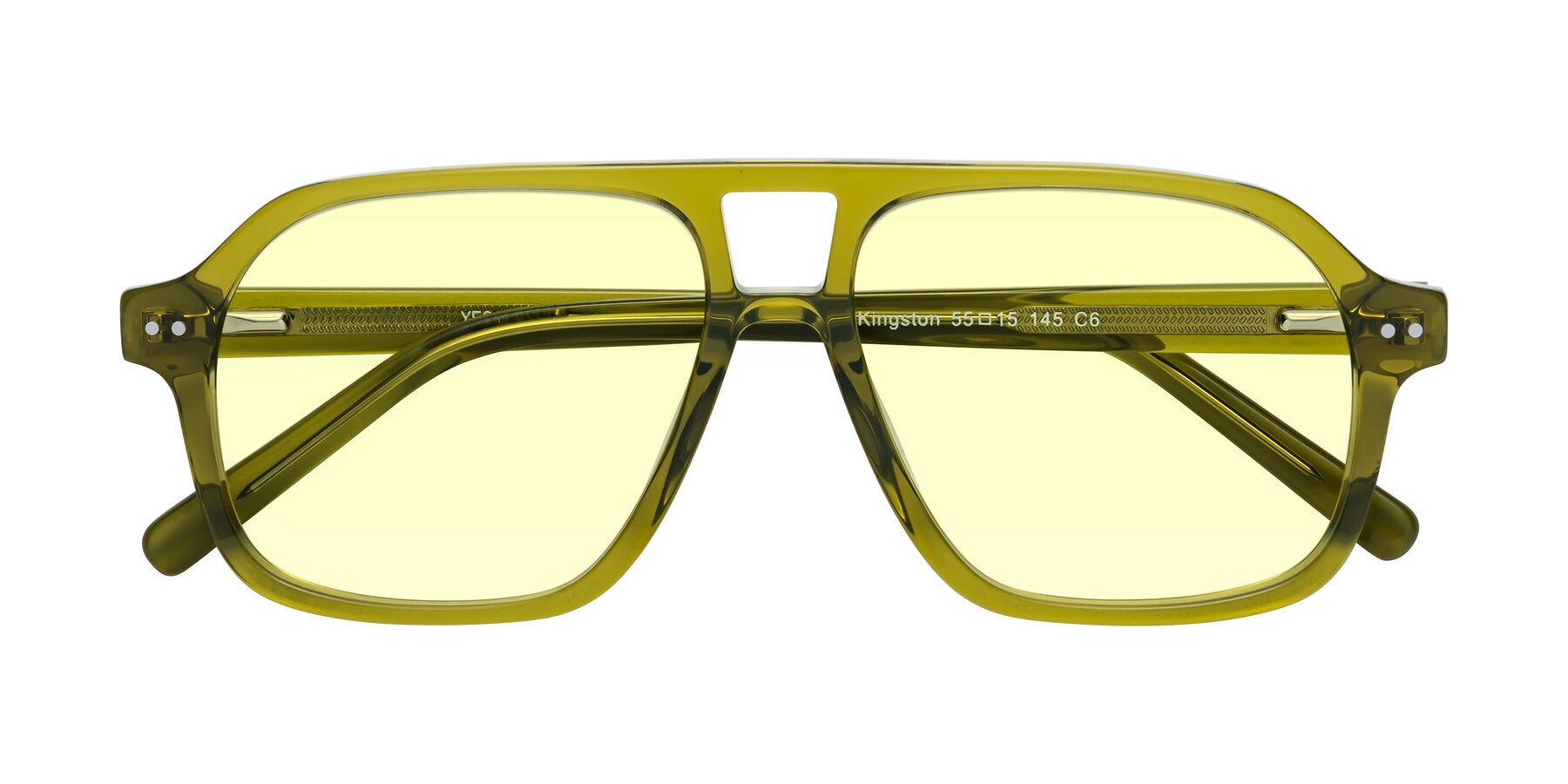 Folded Front of Kingston in Olive Green with Light Yellow Tinted Lenses