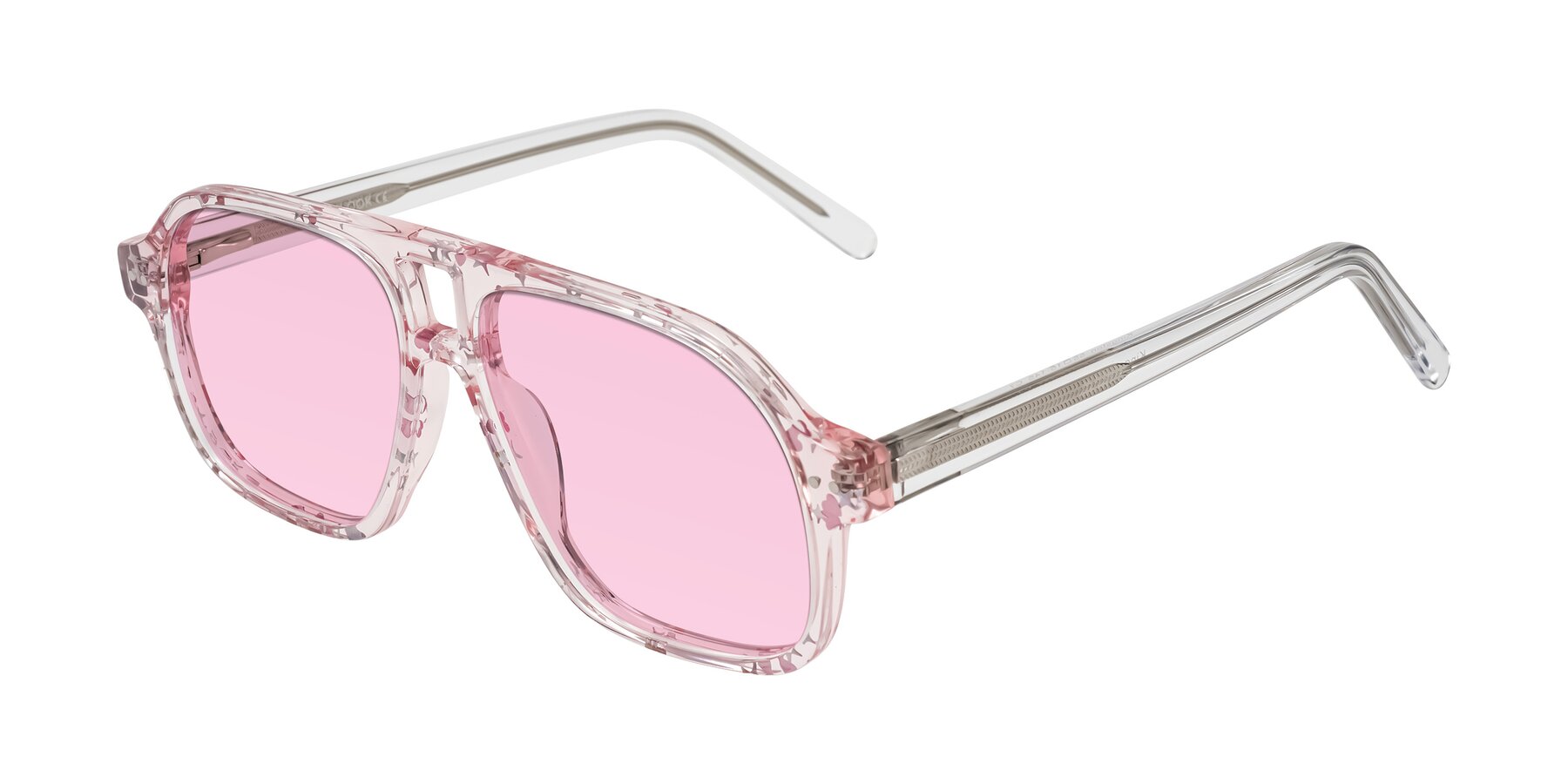 Angle of Kingston in Sparkling Blush with Light Pink Tinted Lenses