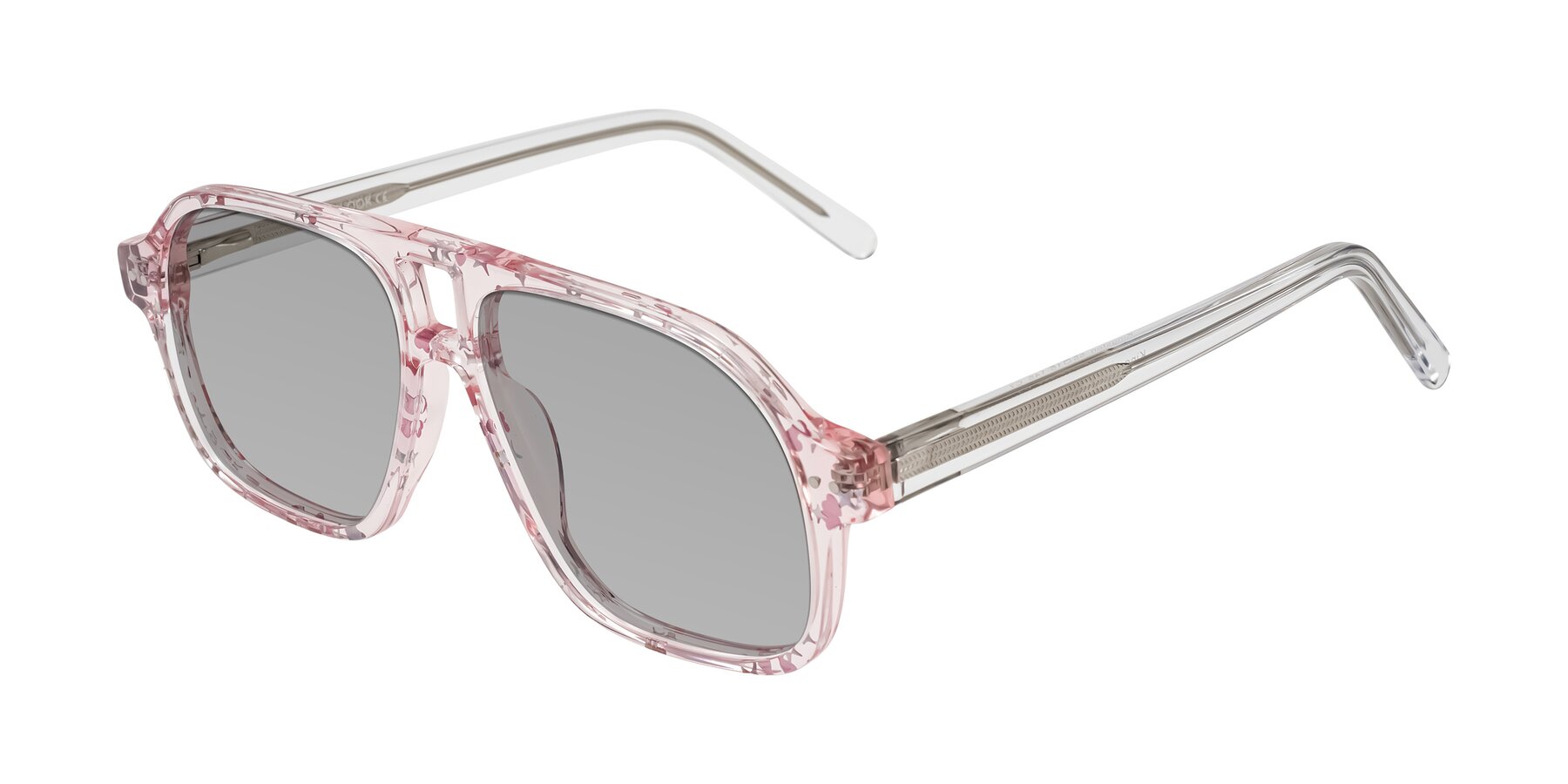 Angle of Kingston in Sparkling Blush with Light Gray Tinted Lenses