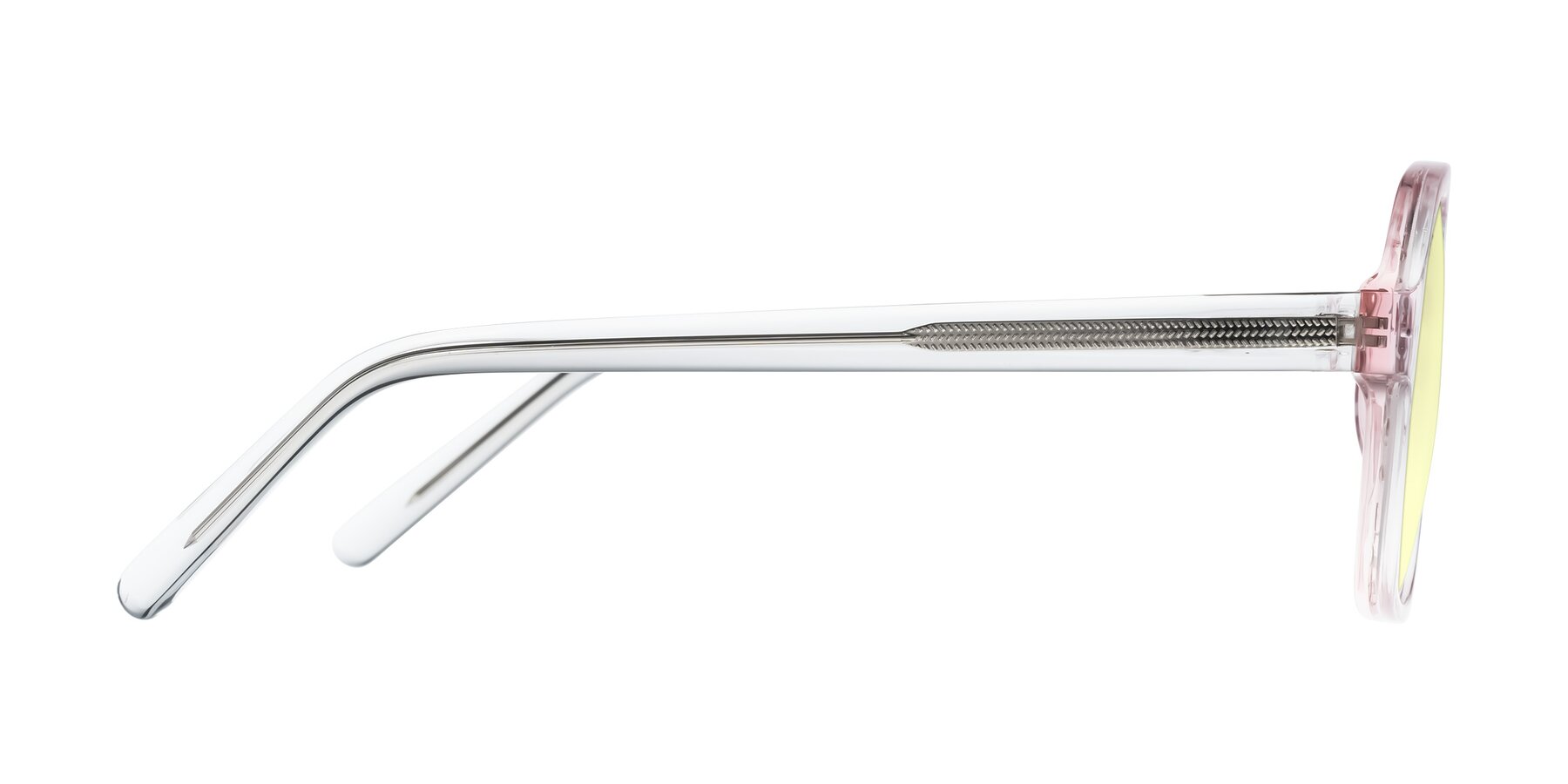 Side of Kingston in Sparkling Blush with Light Yellow Tinted Lenses