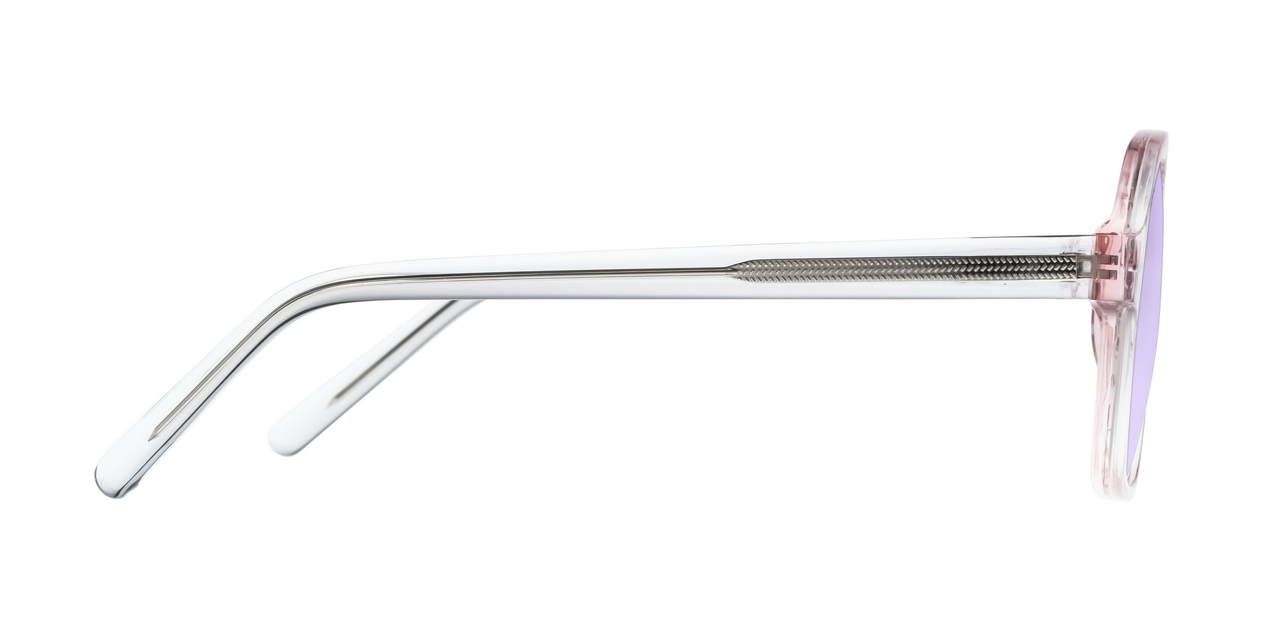 Side of Kingston in Sparkling Blush with Light Purple Tinted Lenses