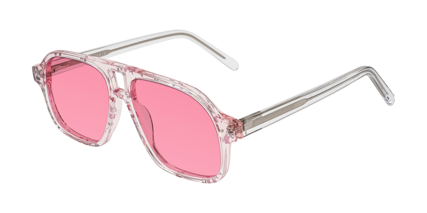 Angle of Kingston in Sparkling Blush with Pink Tinted Lenses