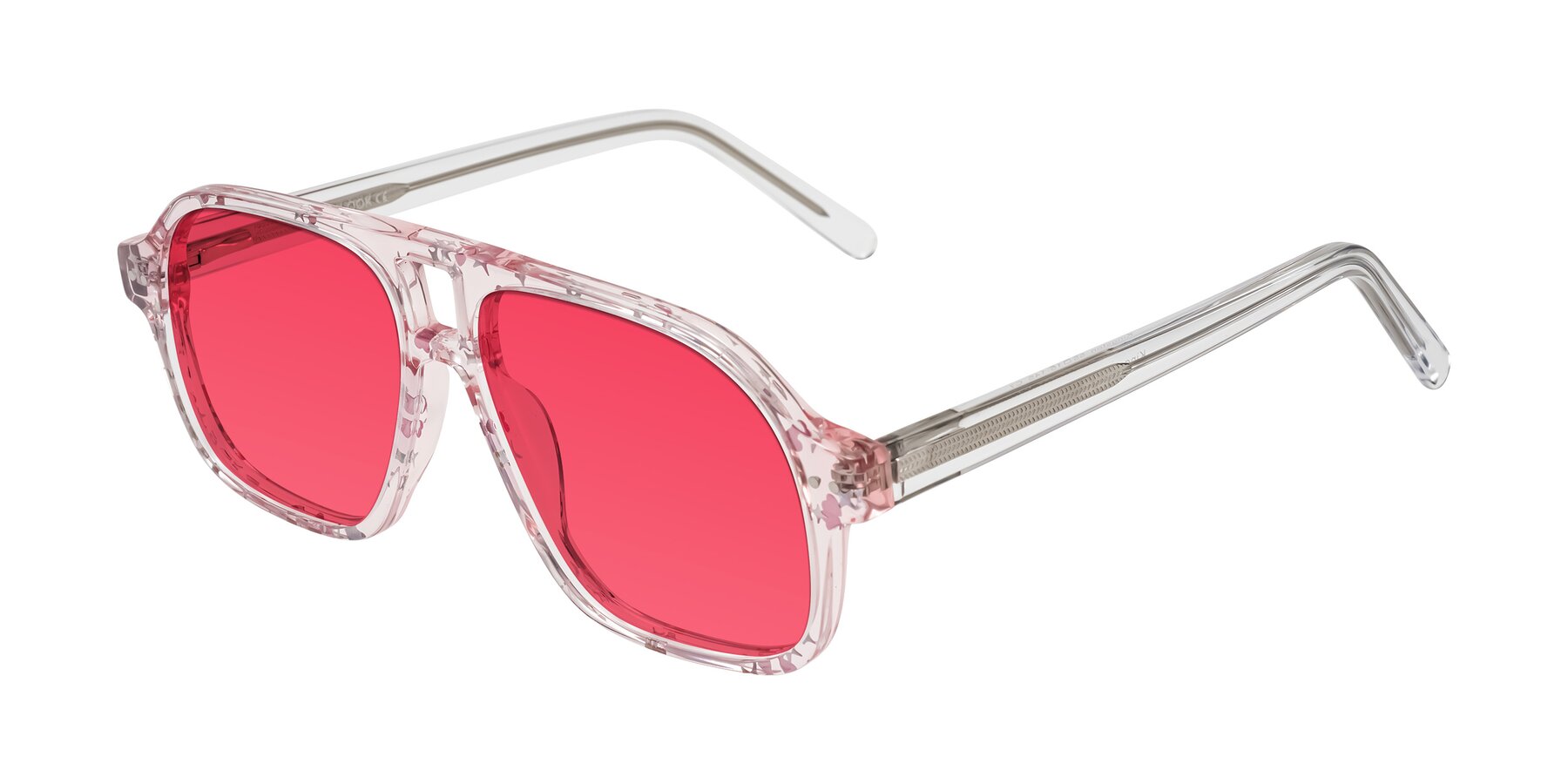Angle of Kingston in Sparkling Blush with Red Tinted Lenses