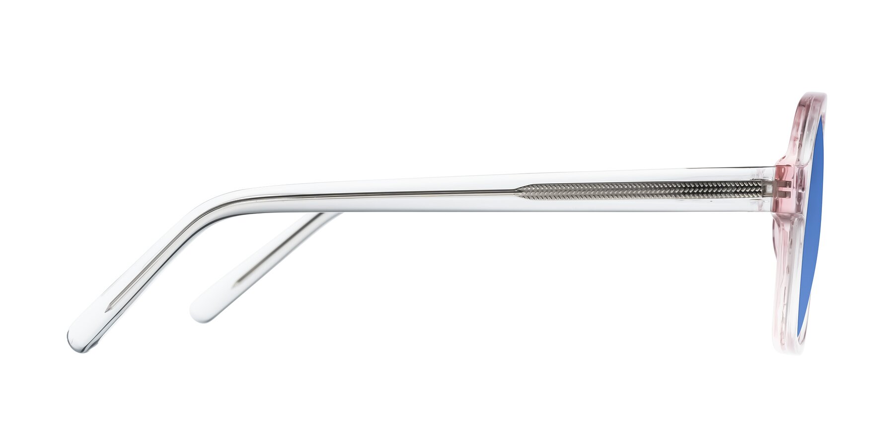 Side of Kingston in Sparkling Blush with Blue Tinted Lenses