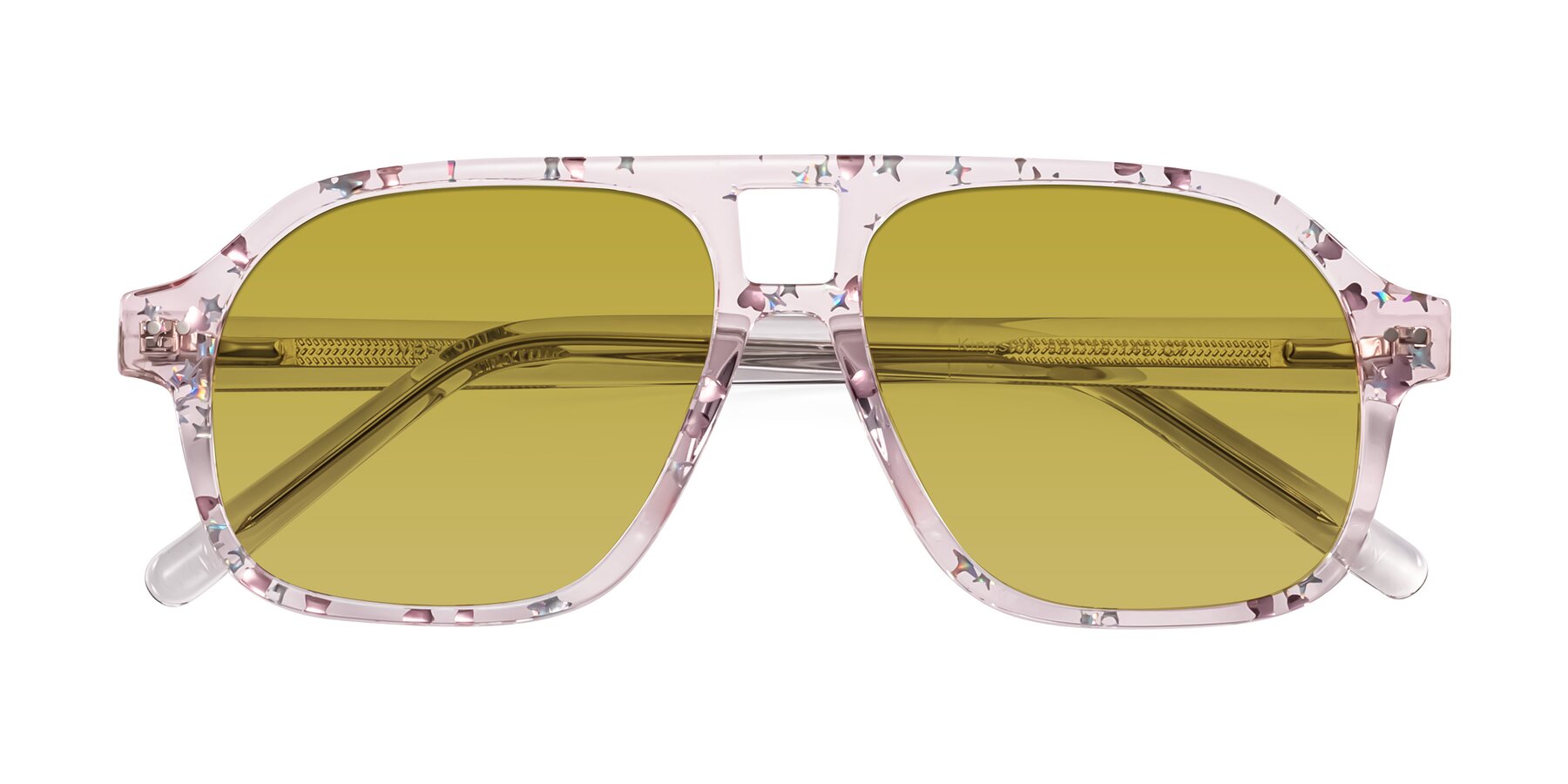 Folded Front of Kingston in Sparkling Blush with Champagne Tinted Lenses