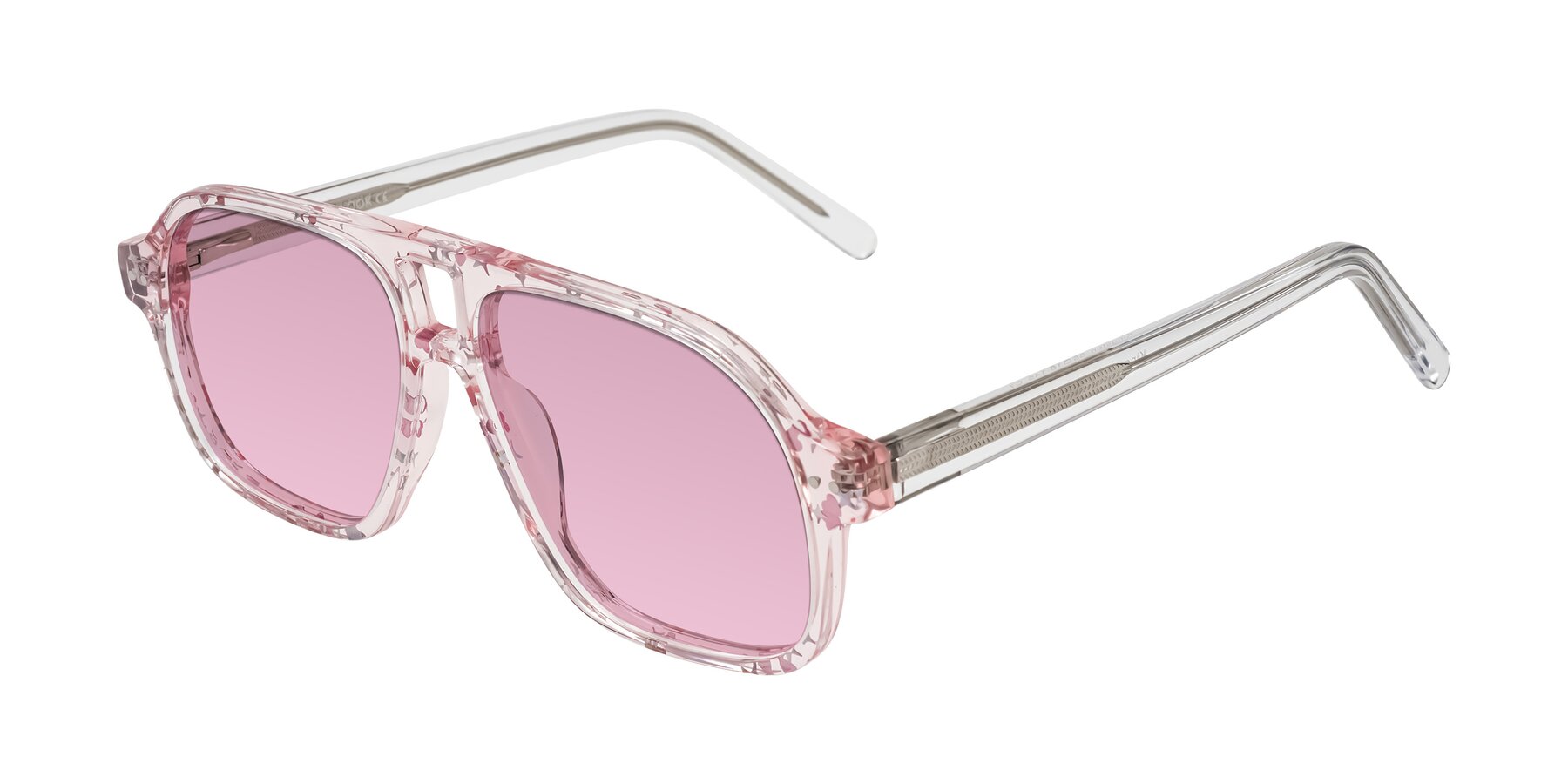 Angle of Kingston in Sparkling Blush with Light Wine Tinted Lenses